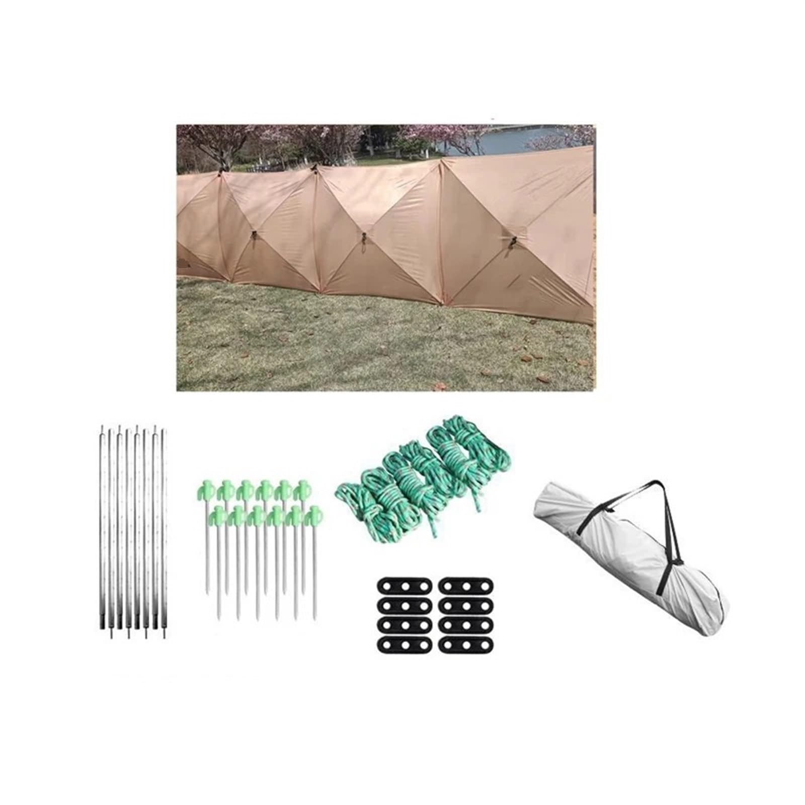 Paravento da Spiaggia Frangivista Tenda da sole for esterni, tenda da spiaggia, riparo for la privacy, scudo antivento, grande riparo dal sole, baldacchino pieghevole, riparo for il vento da campeggio