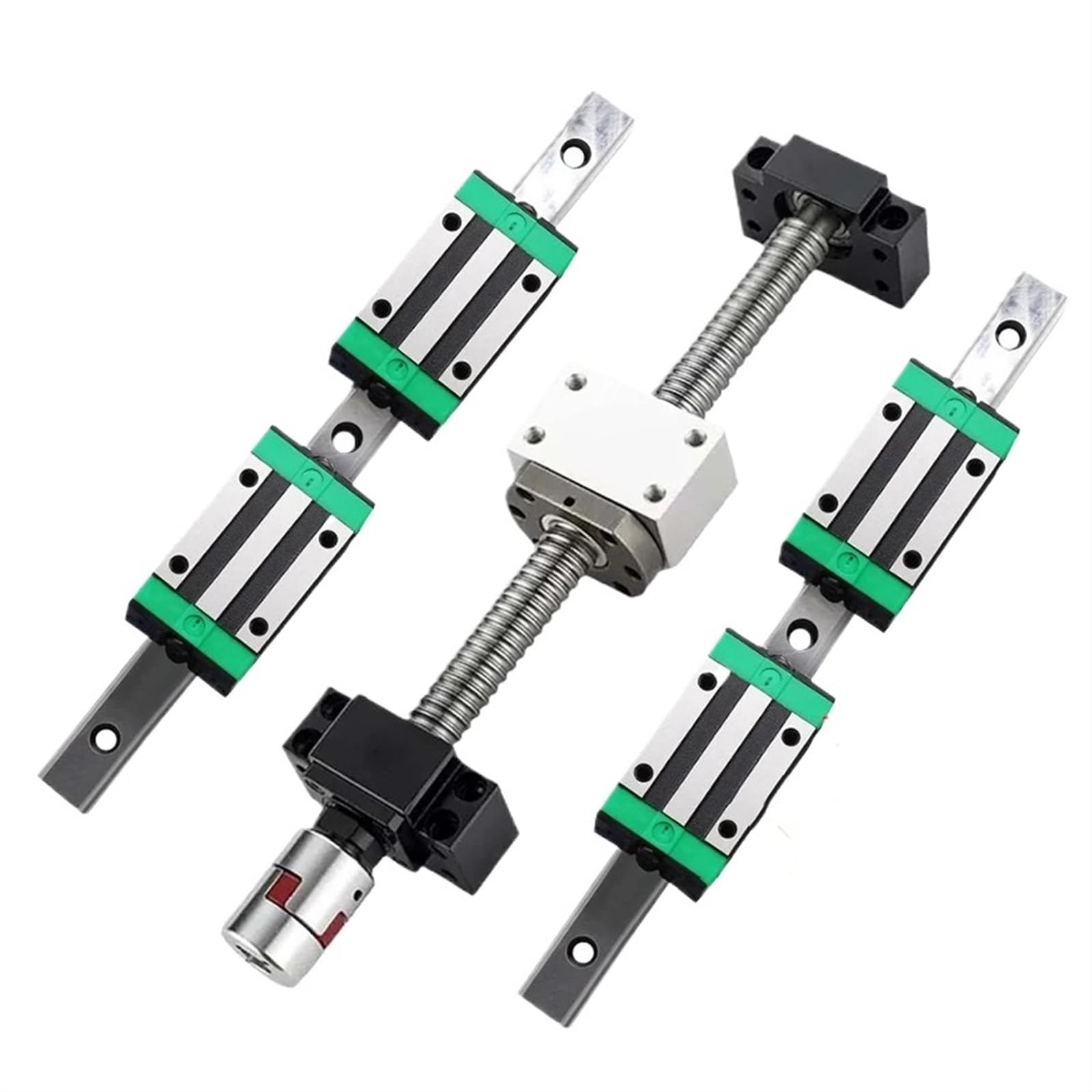 Metal Ball Screw nut end Processing Ball Screw 2pcs HGR25 +4pcs HGH25CA Slider +1 Set SFU2510 C7 Ball Screw with Nut L 550-1000mm for Engraving Machine(800mm)