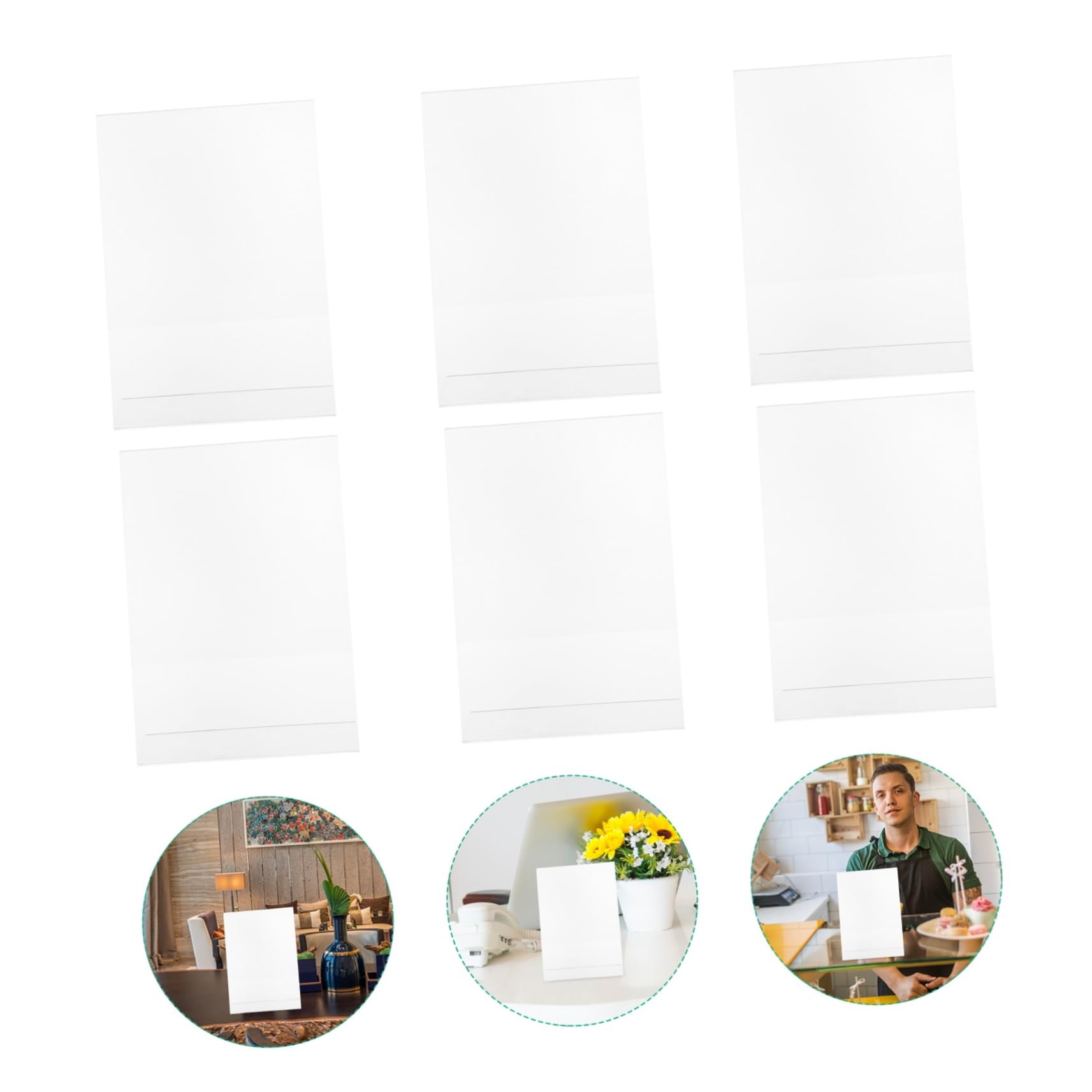 PartyKindom 2 Sätze Schreibtischschild Etikettenhalter Für Den Einzelhandel Schilderhalter in L-form Preisschildhalter L-förmiger Ausstellungsstand Acryl Transparent 6 Stück * 2