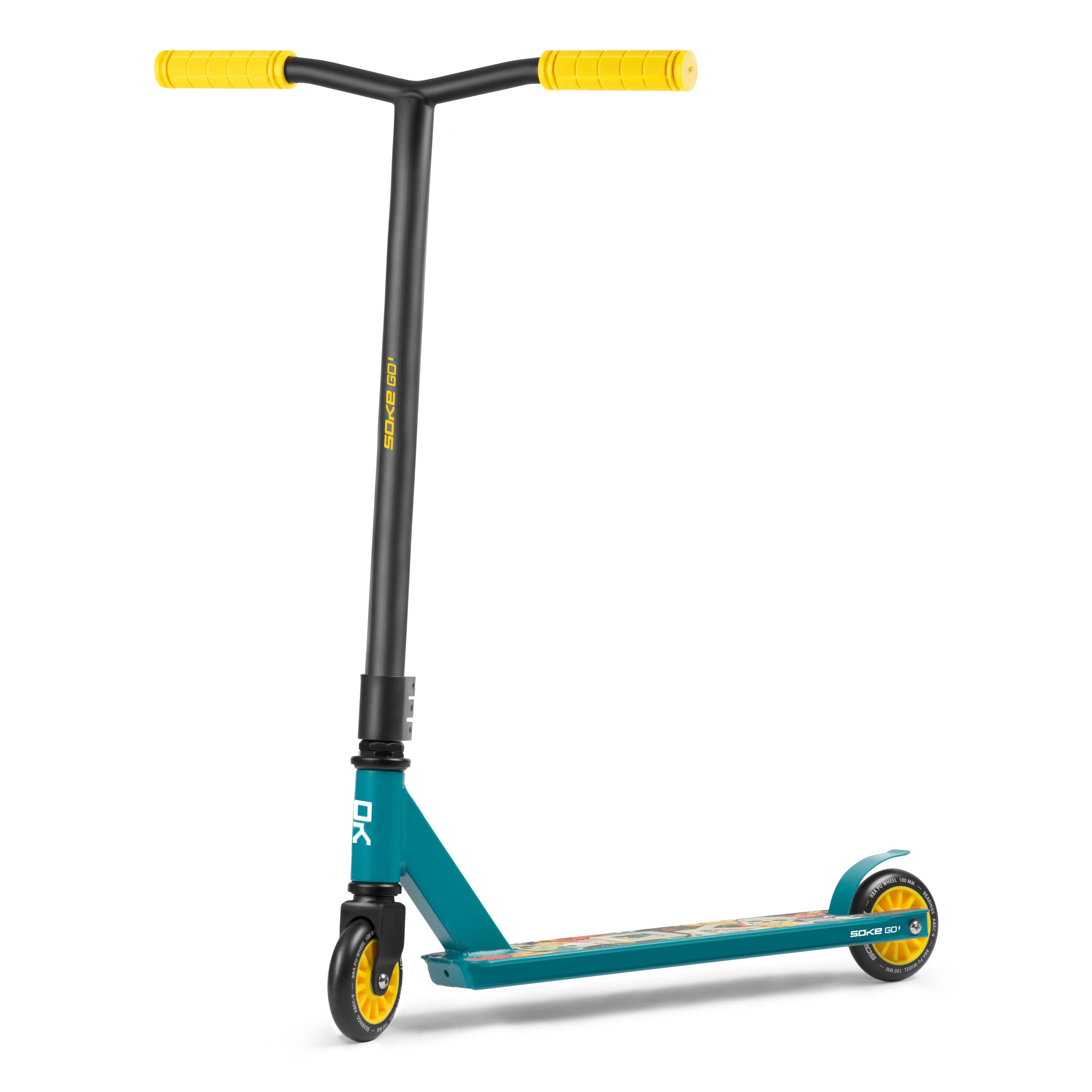SOKE Monopattino GO! Kick-Scooter con cuscinetti a sfera ABEC 9, monopattino Trick Roller per adulti e bambini, scooter a due ruote freestyle | 2 ruote | portata 100 kg