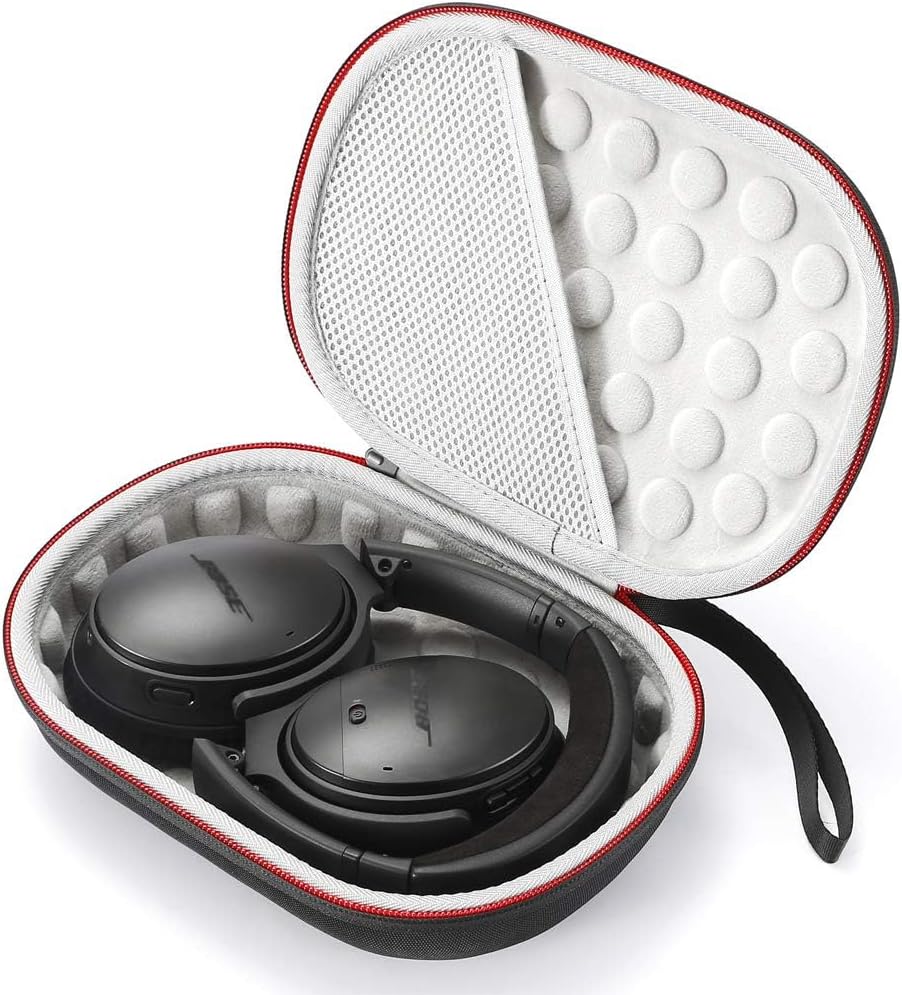 Hard Case for Bose QuietComfort 35 (Series II), QC35, QC25, QC15 Wireless Headphones Accessories. Travel Carrying Storage Bag - Black - Image 2