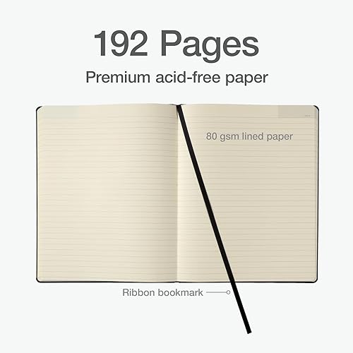 Miniatura 4 de Oxford Diario, cuaderno de escritura a rayas, diario de escritor, cuaderno clásico para escuela u oficina, 192 páginas, 7.5 x 9.5 pulgadas, tapa