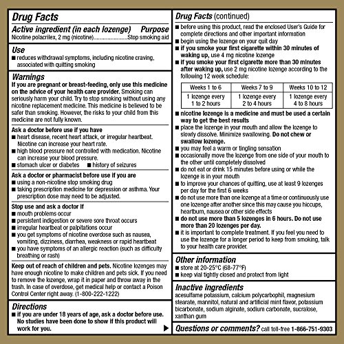Image of GoodSense Mini Nicotine Polacrilex Lozenge, 2 mg (Nicotine), Stop Smoking Aid, Mint Flavor; Quit Smoking with Mint Nicotine Lozenge, (Pack of 12, 972 Count Total)