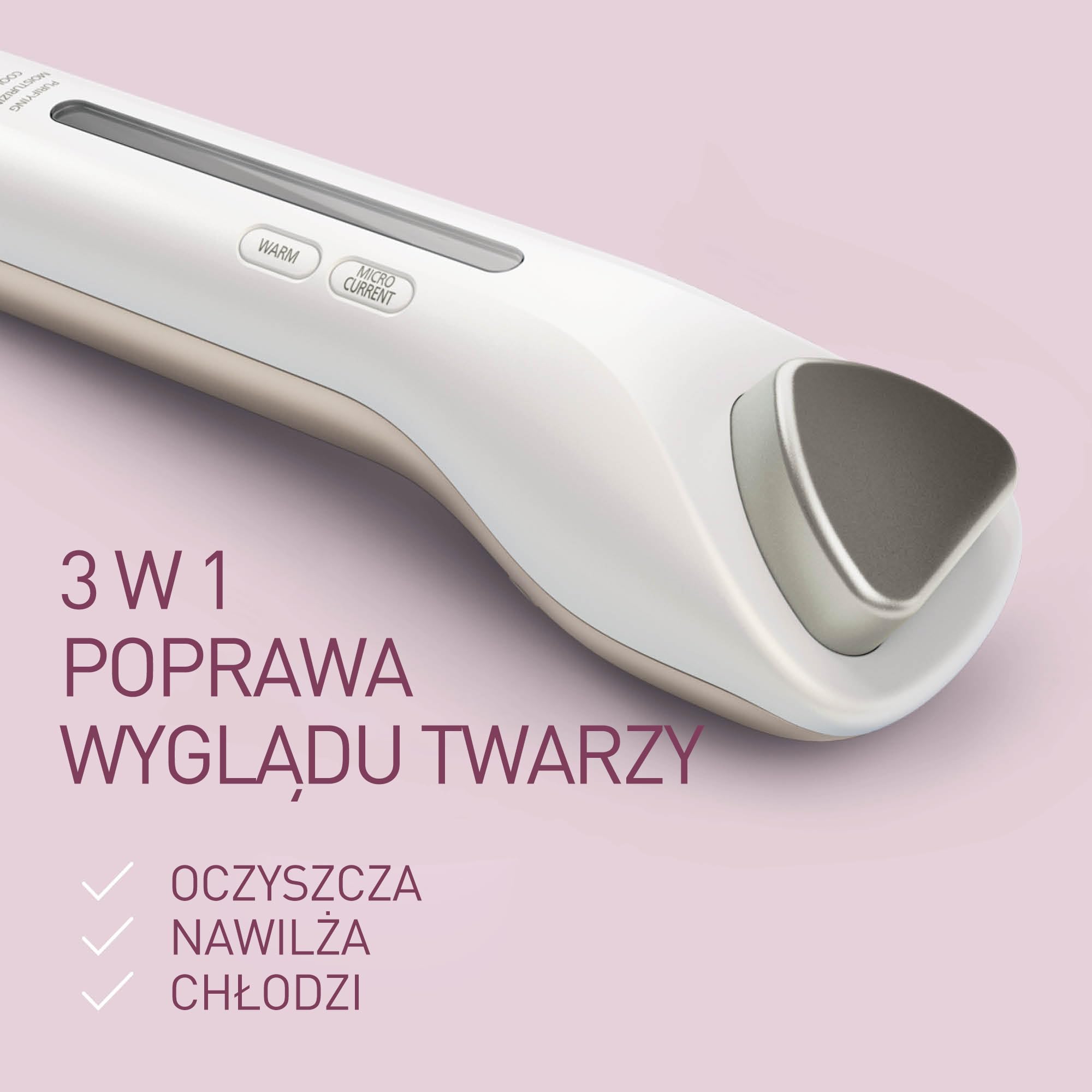 Panasonic EH-XT20 Stymulator mikroprądowy (ergonomiczna hipoalergiczna głowica 3 w 1 z tytanu, nasadka ochronna)