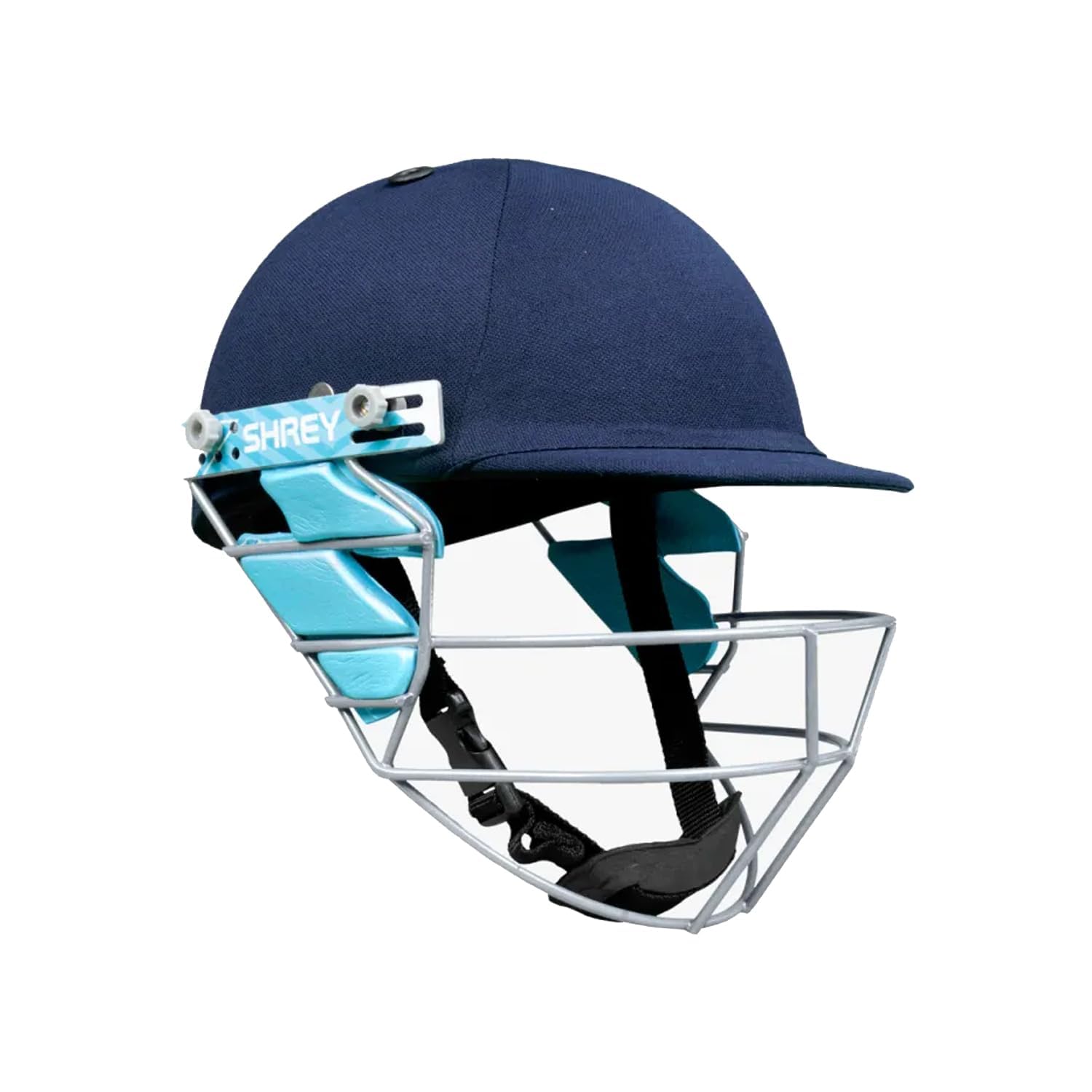 Shrey Cricket Helmet Star Steel 2.0 Adjustable Grill Lightweight Durable | Adult, Youth, Junior Headguard (Navy Blue, Medium)
