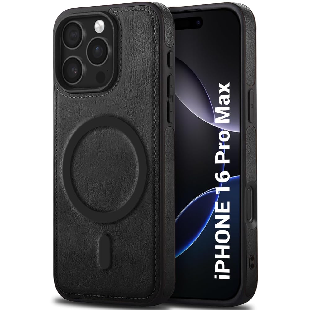 TheGiftKart Genuine Leather Finish Back Cover Case for iPhone 16 Pro Max | ShockProof Design | Raised Edges for Camera & Screen Protection | Stunning Minimalist Design Case (MagSafe Compatible, Brown) — Amazon image 14