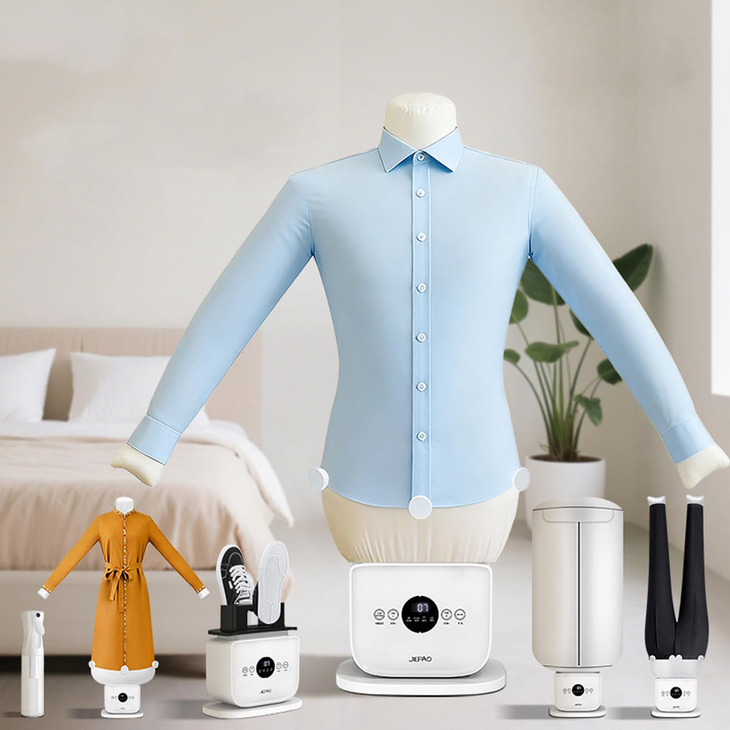 Dhmydpdz Multicolor Automatic Ironing Machine, 2026 Upgraded Touch Type Humanoid Automatic Ironing Machine, One-Click Use, 8 Minutes Quick Ironed Dry For Shirts, Pants, Trousers & T-Shirts