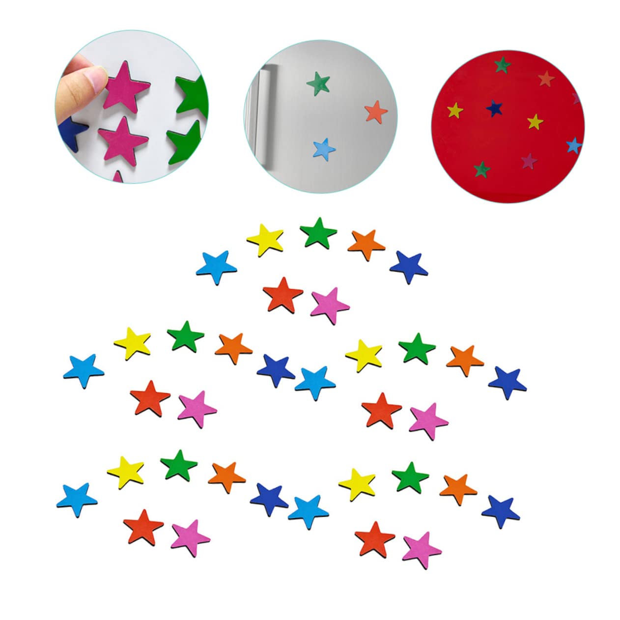 Zerodeko 140pezzi Magneti Decorativi Forma Di Stella Per Frigorifero e Lavagna Calamite Per Ufficio e Casa Per Organizzare Note e Foto