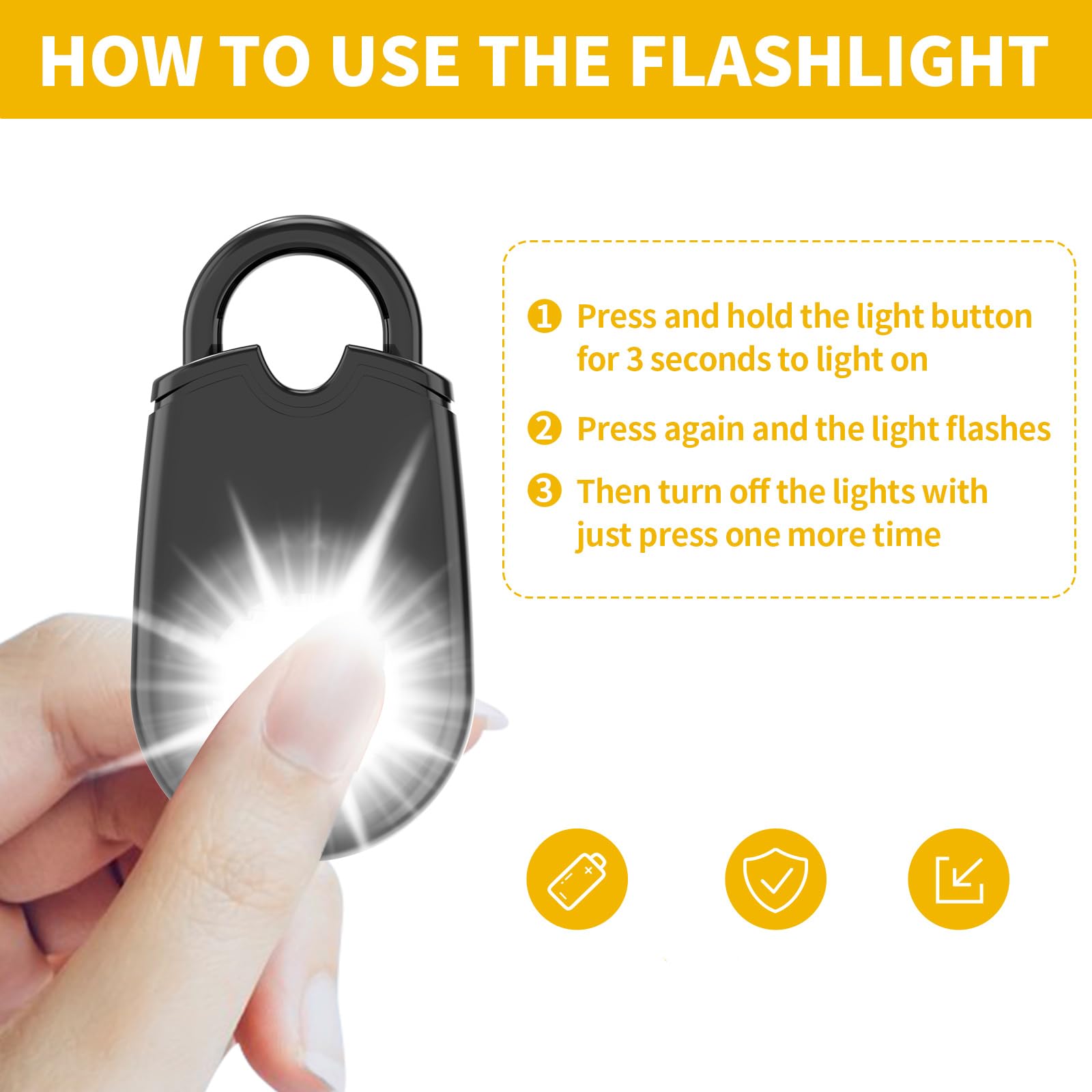 Lancoon 2 Pack Personal Alarm Keychain for Women 125dB with Strobe Light Safety Alert Device Portable Outdoor Travel Emergency Safety Alarm Blue - Image 4