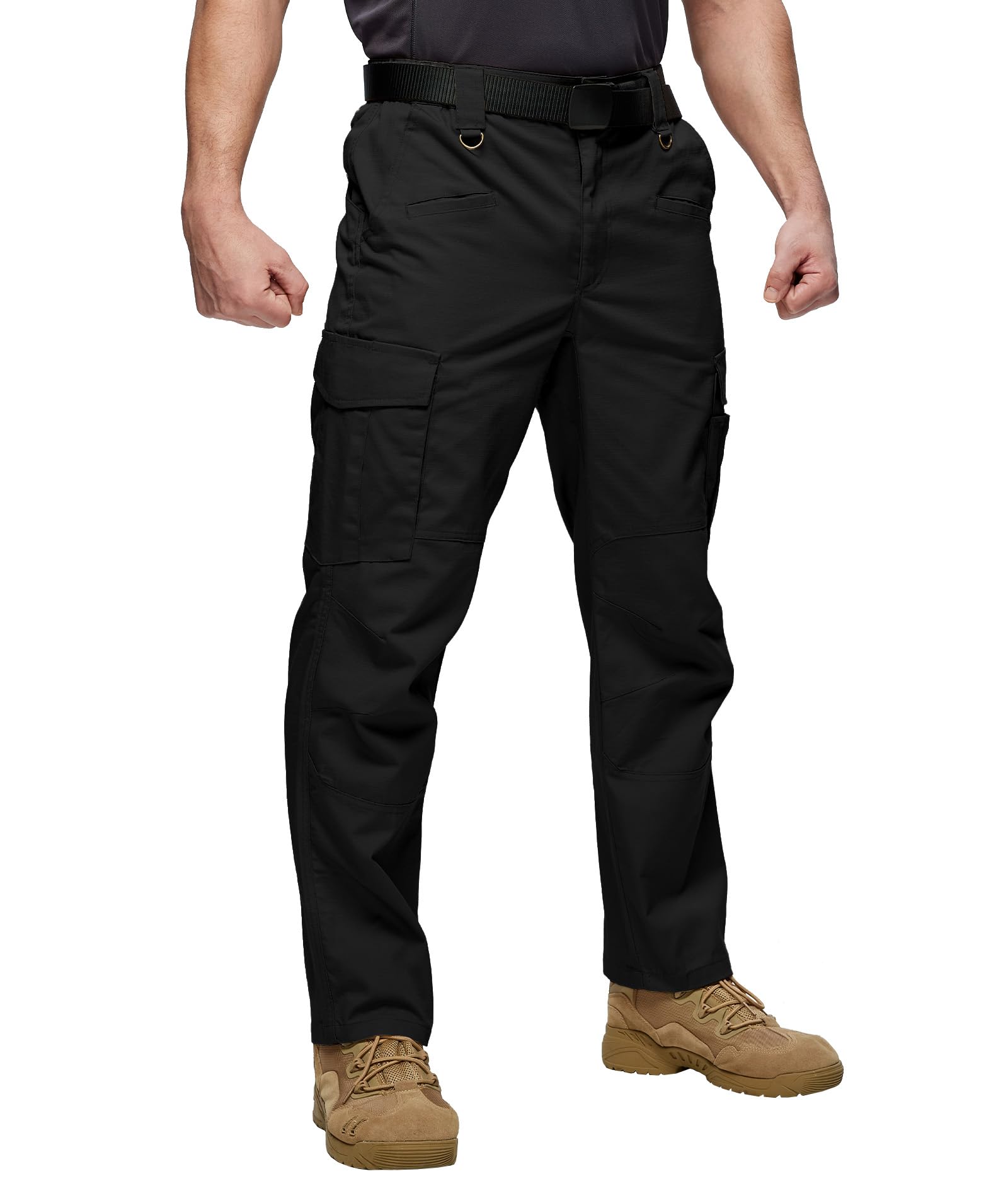 ZITY Arbeitshosen Männer - Robuste Einsatz Cargohose Herren Sicherheit und Taktik Arbeitshose lang Zahlreichen Taschen und Halbelastischem Bund