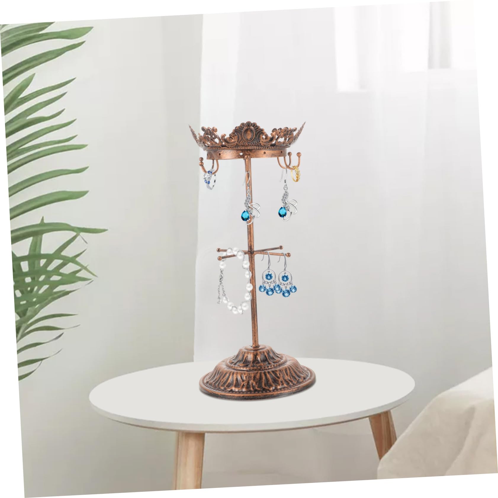 FOMIYES Espositore in Metallo Livello per Organizer Decorativo per Collane Multifunzionale per Casa Ufficio