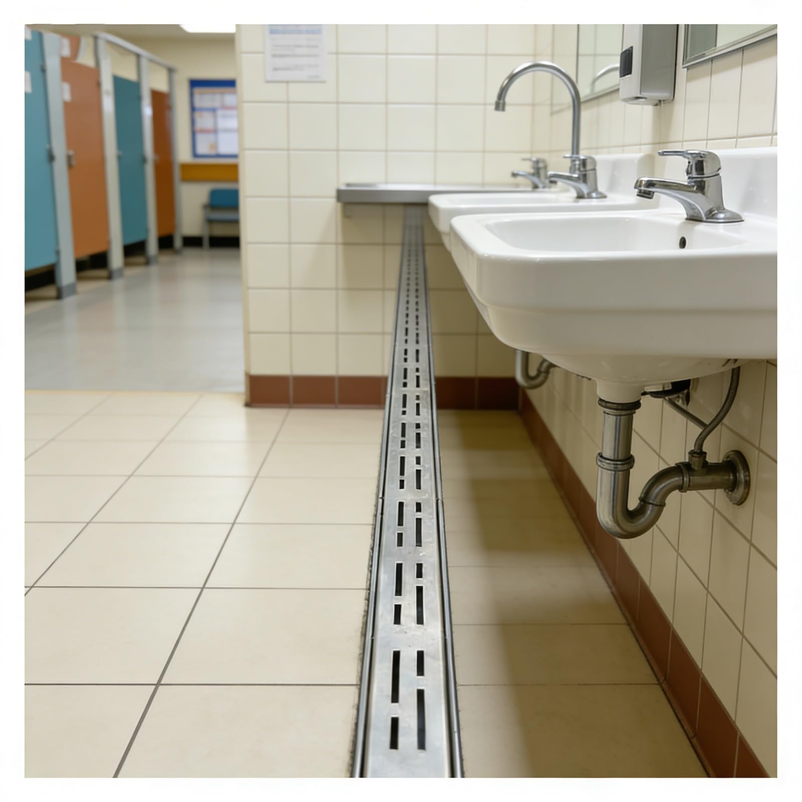 Canaletta scolo acqua piovana robusto，scarico in acciaio inox a canale stretto，canale di drenaggio stretto in acciaio inox 304，Filtri Lineari per Grondaie Giardino Terrazza(H3*W10CM/H1.18*W3.94IN)