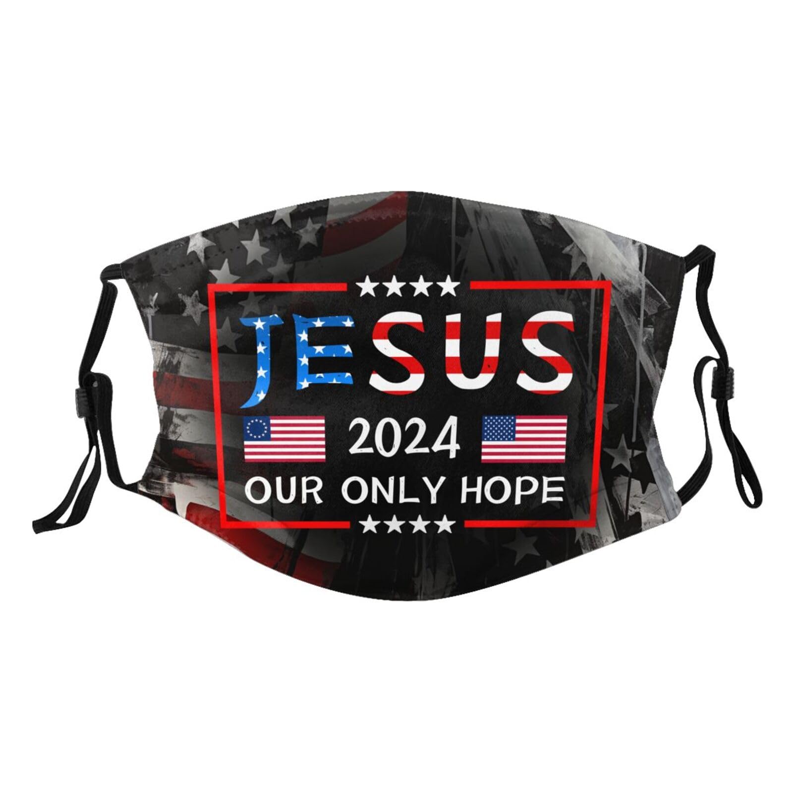 Rqwaaed Jesus 2024 Our Only Hope Mask Protect Respiratory System Breathe with Peace of Mind Black