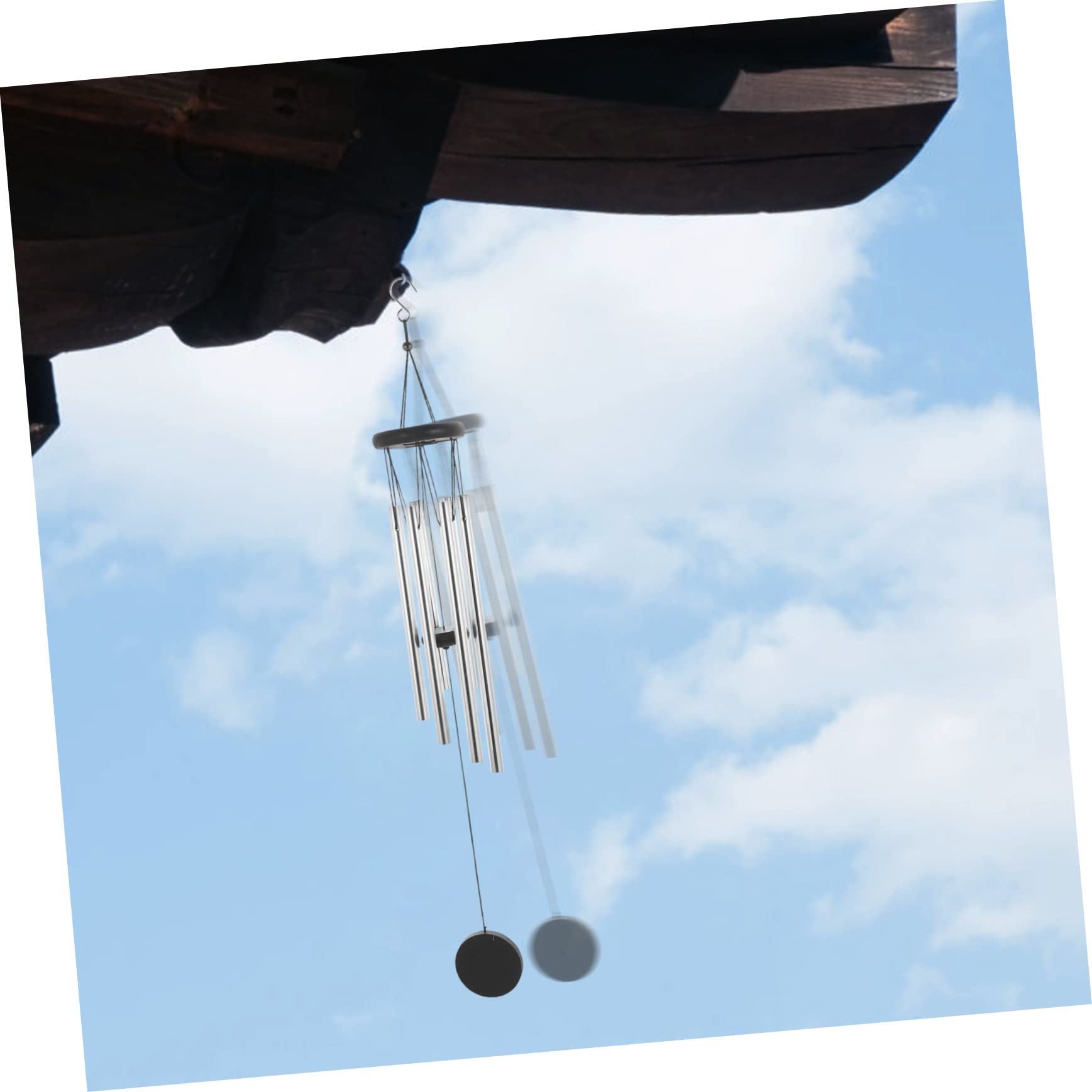 Gogogmee Garden Bell Pendant Metal Wind Chime Decor Aluminum Wood Craft for Home