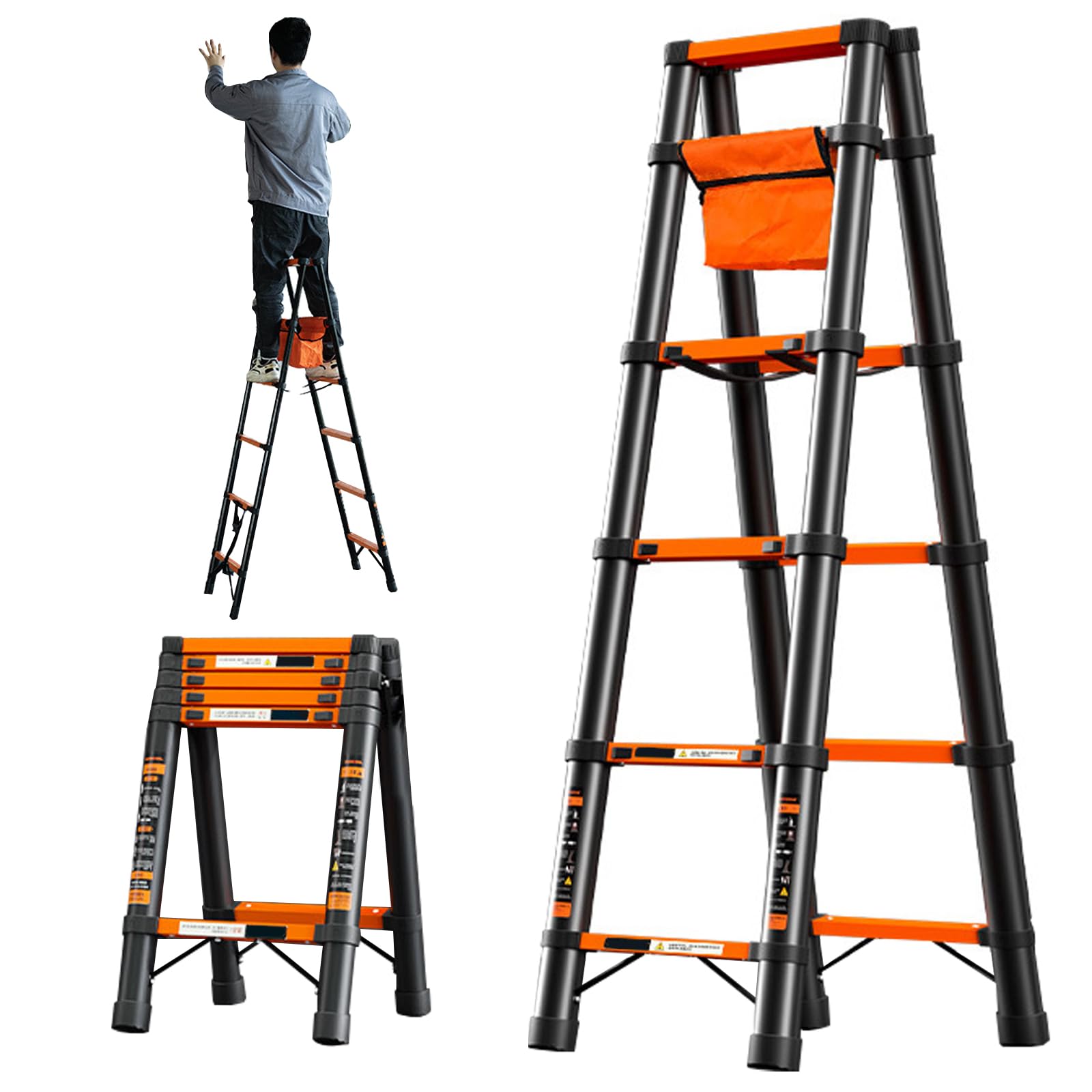 Amazon.co.jp: xixi-home 伸縮はしご 伸縮脚立 耐荷重150KG コンパクト