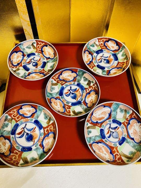 Amazon.co.jp: 有田焼 古伊万里 手塩皿 色絵 骨董 手描き 豆皿 5
