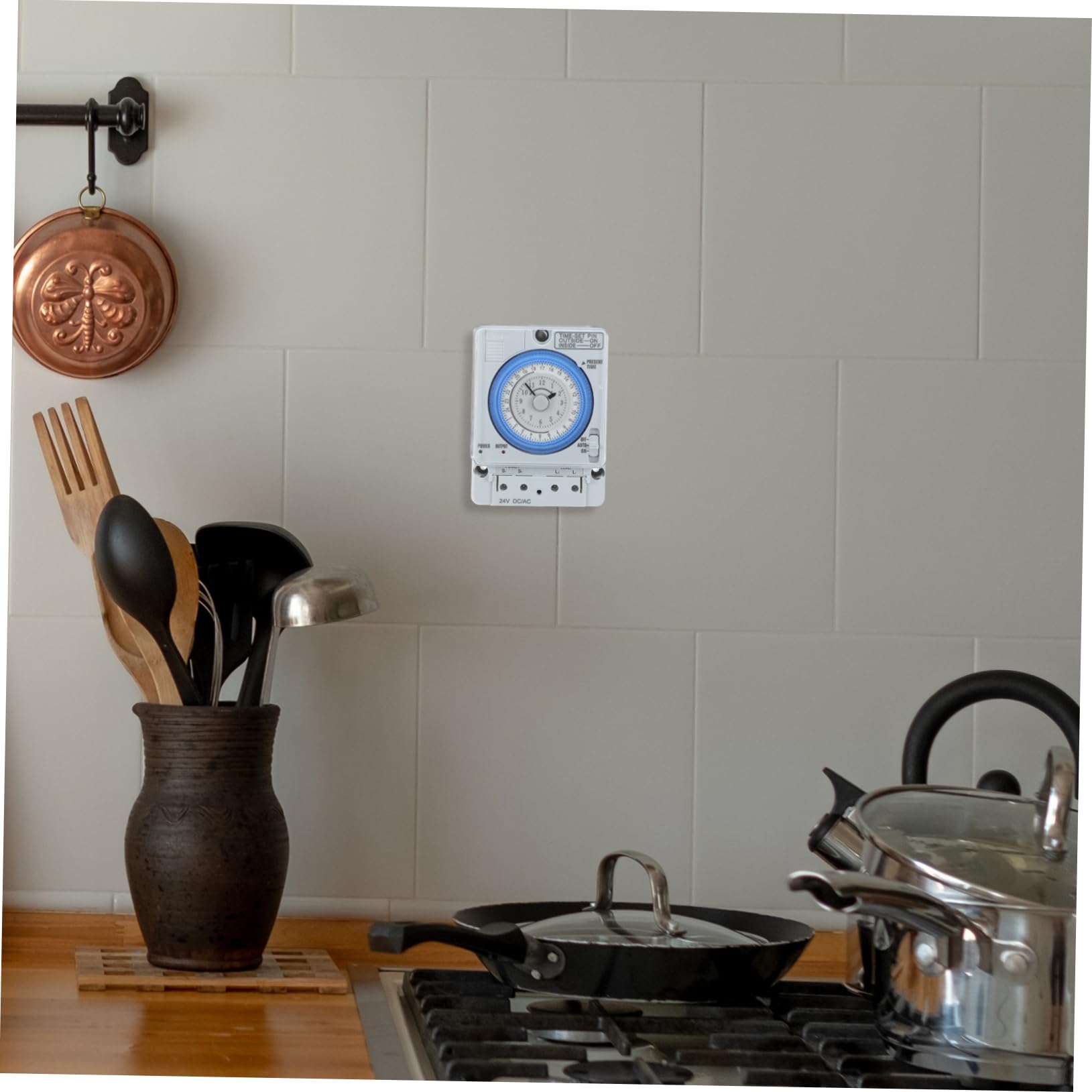 Temporizador Mecánico de Cocina Blanco Pc, Cuenta Regresiva Analógica | Uso Sencillo y Portátil, Diseño Simple, para Hornear y Preparar Pancakes Estilo Aleatorio