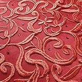  Textile Station Red de bordado de hilo pesado para decoración de fiestas, tela de peso medio, 139 cm (precortada 1 metro - rojo)