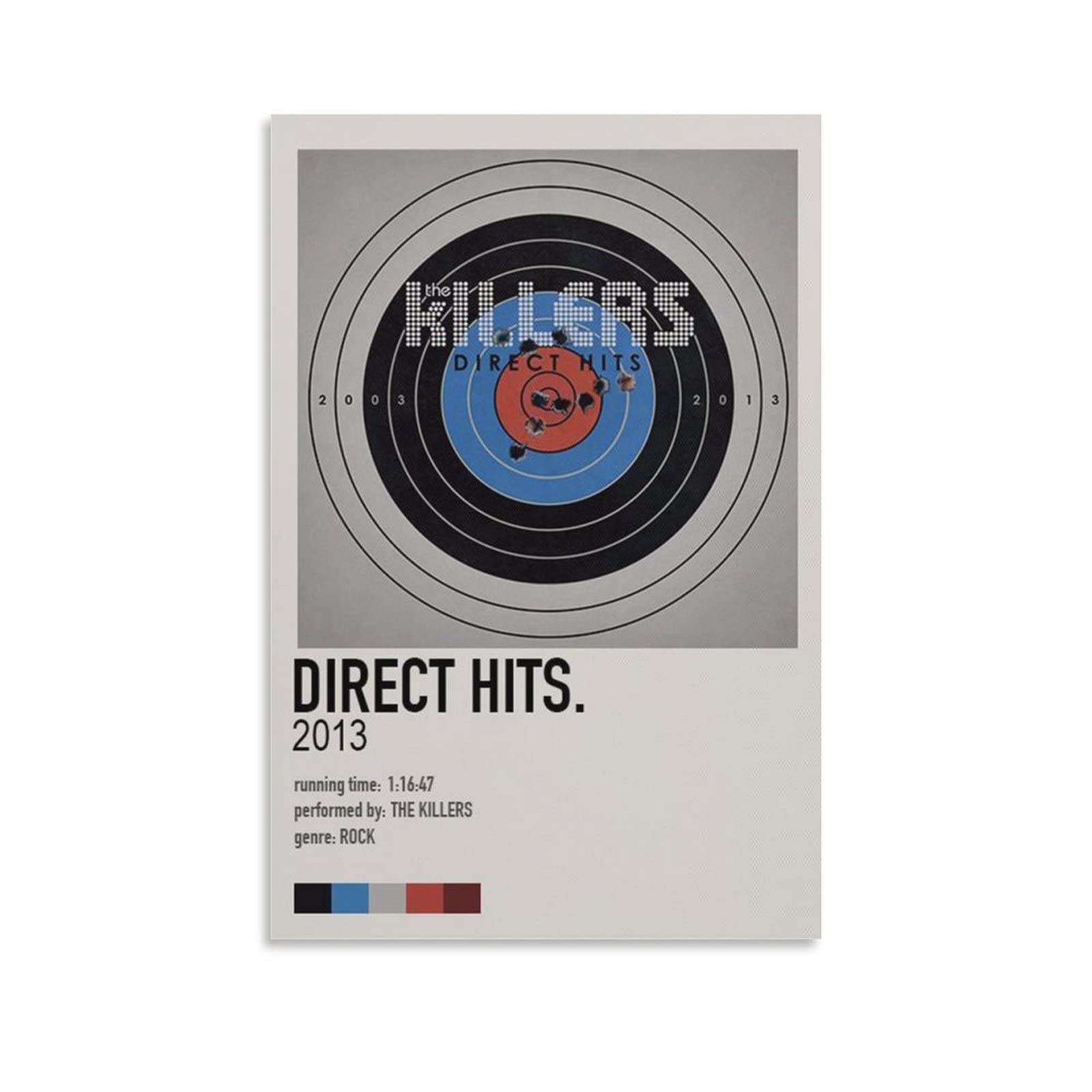 The Killers Direct Hits 2013 Canvas Poster Bedroom Decoration Landscape Office Valentine's Birthday Gift Unframe-style24x36inch(60x90cm)