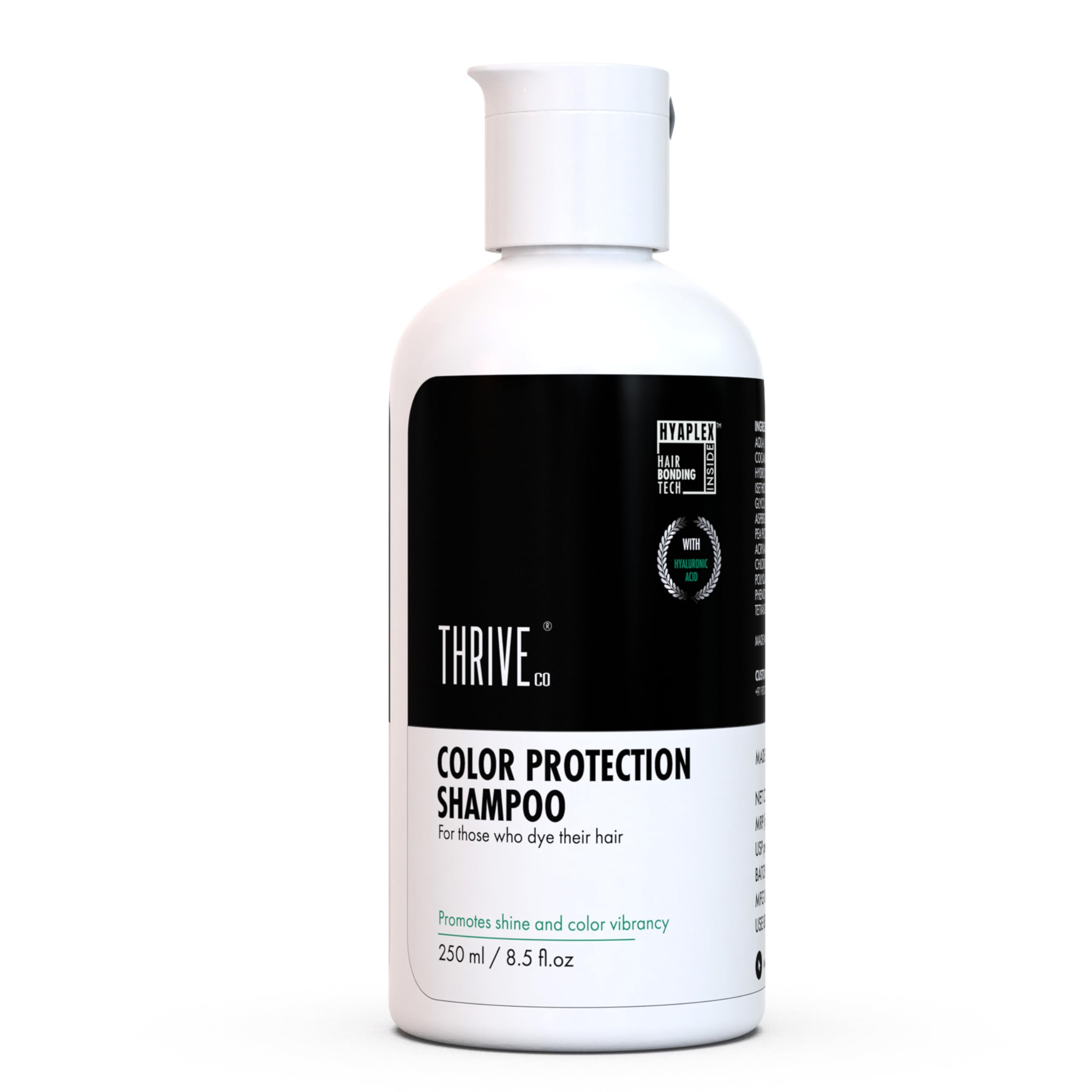 Thriveco Color Protection Shampoo | For Dye & Color Treated Hair | Bond Building Tech HYAPLEX™ & Hyaluronic Acid | Promotes Shine & Color Vibrancy | For Men & Women | 250ml (Pack of 1 (shampoo))-image-0