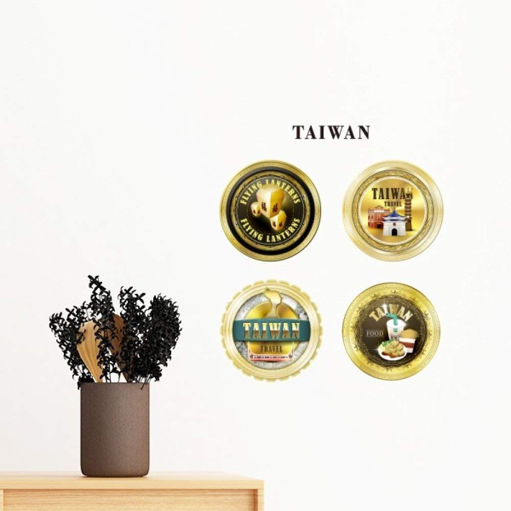 Sticker Taiwan 30cm pour relooker un mur blanc sans peinture ni outils