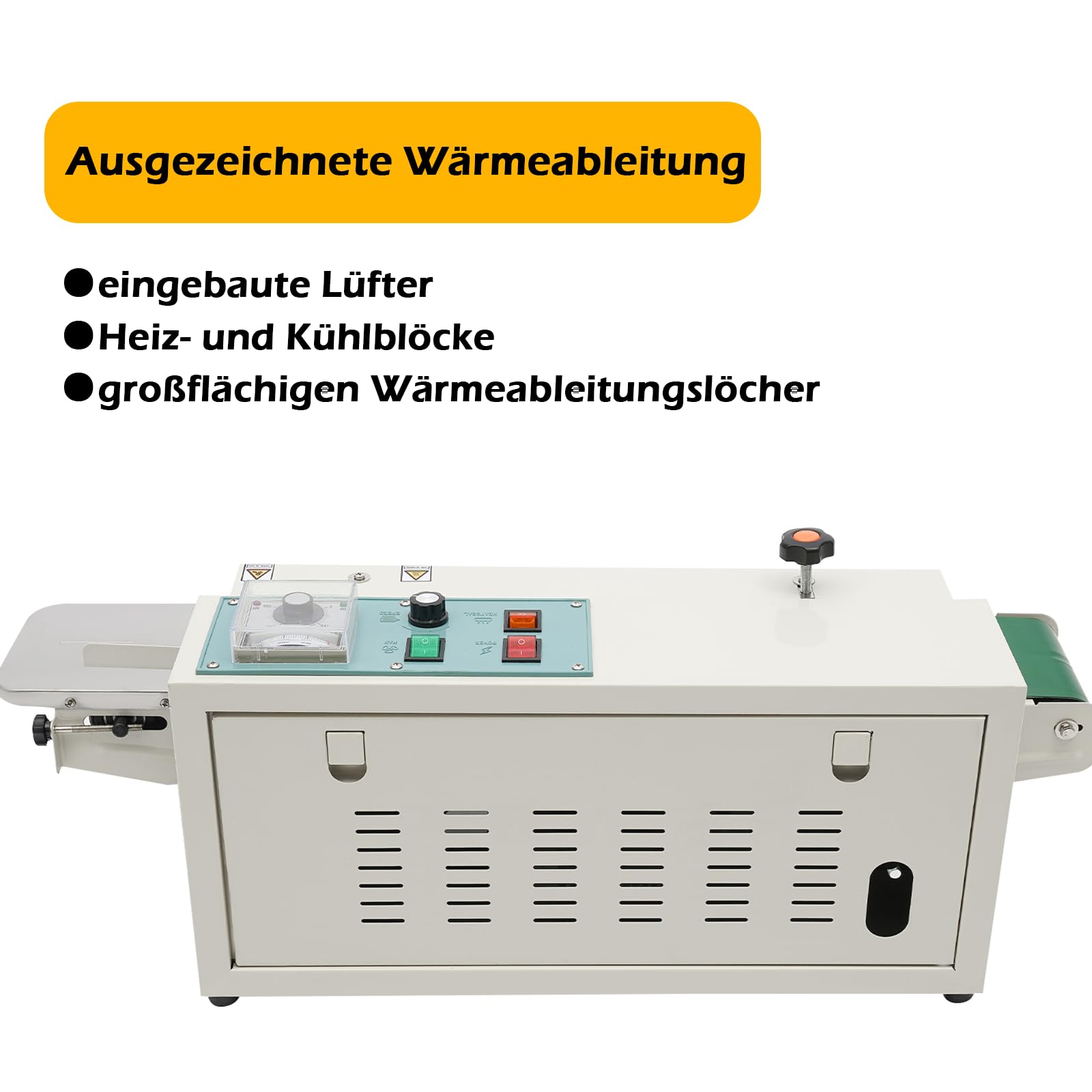 Máquina de sellado de bolsas de plástico horizontal automática Sellador continuo Máquina de sellado de láminas para bolsas de plástico Máquina de sellado de cinta (FR-900)