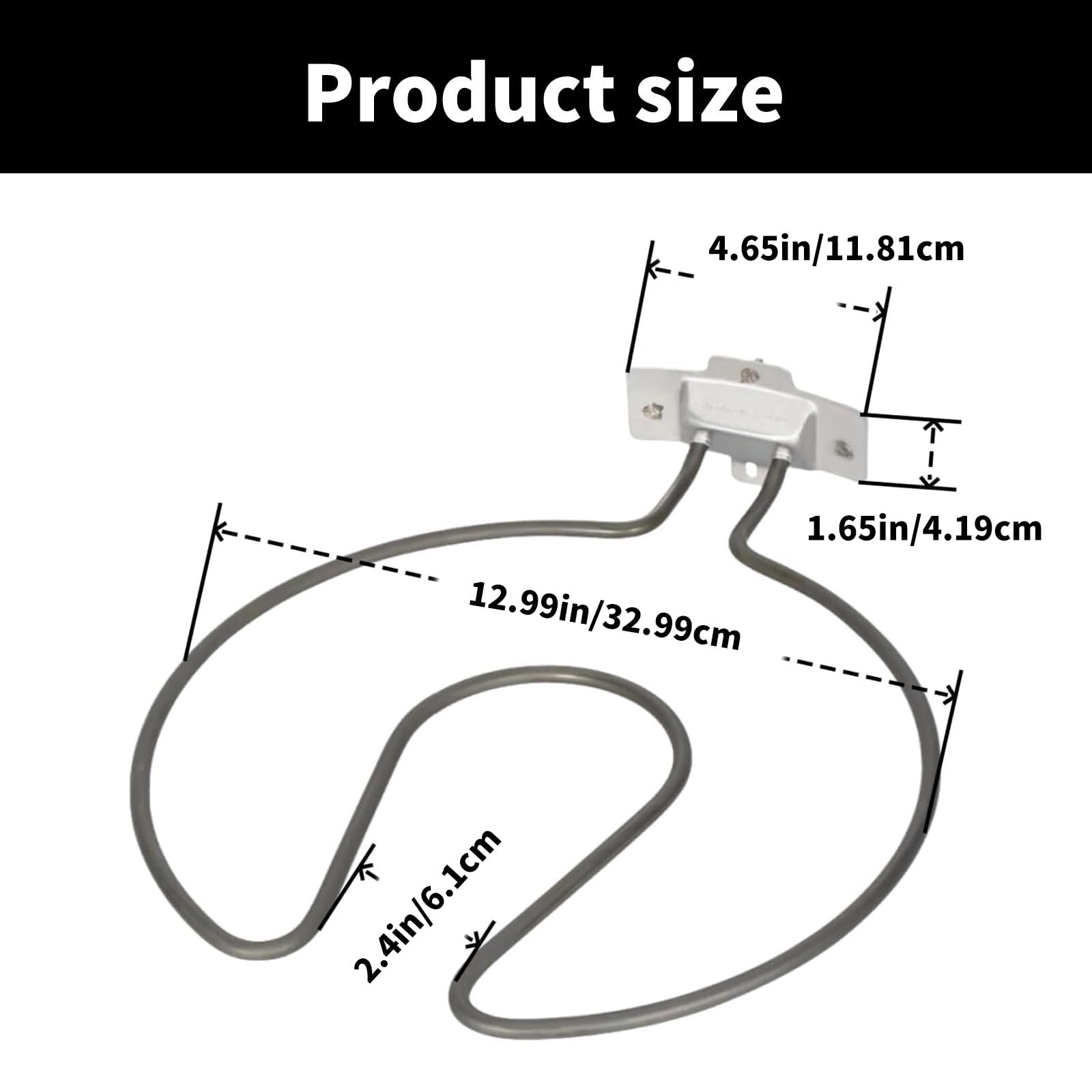 Generisch Tubo de calefacción eficiente, accesorio de cocina para exteriores para 16601559 | Pieza de calefacción eléctrica de 120 V, repuesto para tubos de quemadores, barbacoas, apto para hornear y calentar