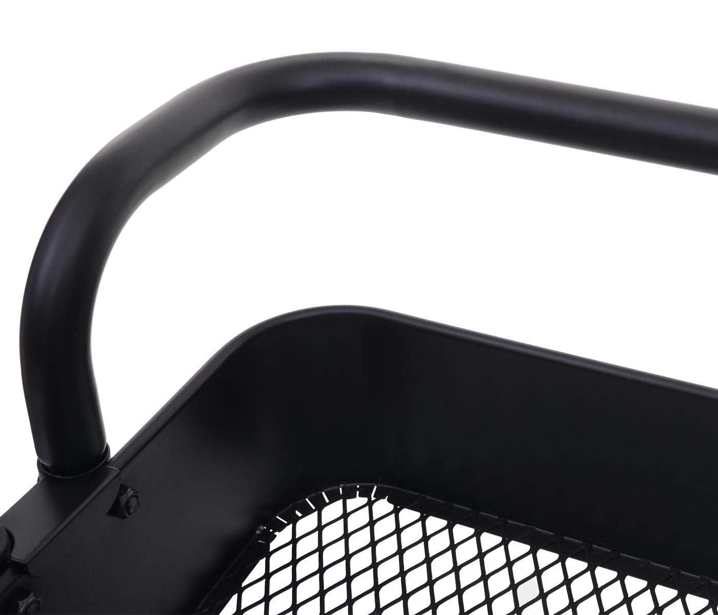 Mendler HWC-C64 - Carro de cocina con asa, color negro | Carrito de bar, carro de té, carrito de transporte