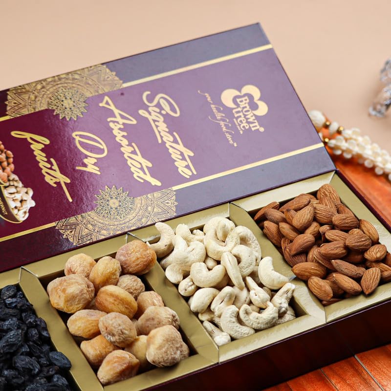 Image of Browntree Signature 4P-140g | Cashews, Almonds, Black Raisins, Apricots | Fresh & Healthy Dry Fruits | Perfect Gifts, Festivals & Corporate Hampers | Unique Gifts for all Celebration