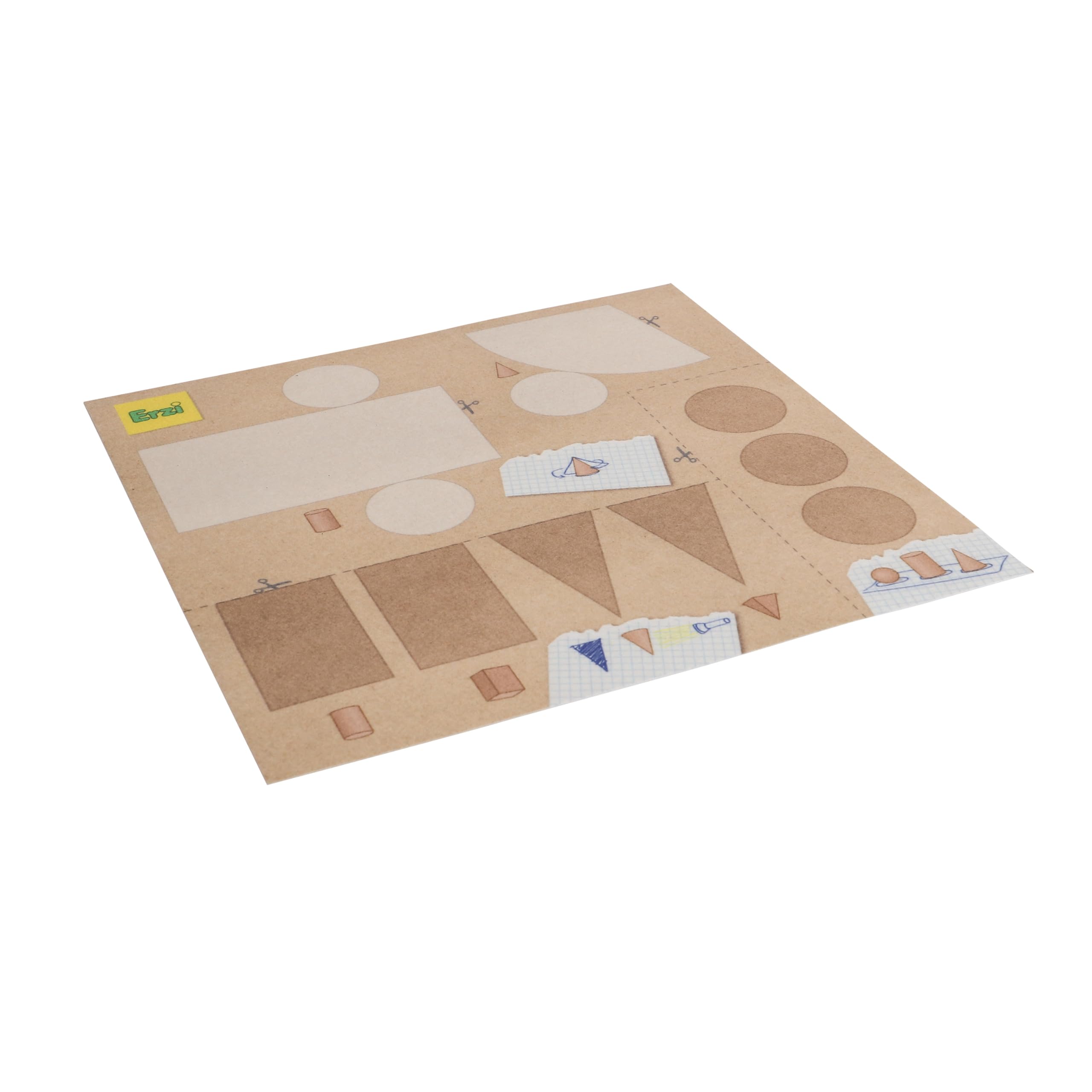 Erzi 42043 Lernspiel Geometrische Körper aus Holz, für Kinder
