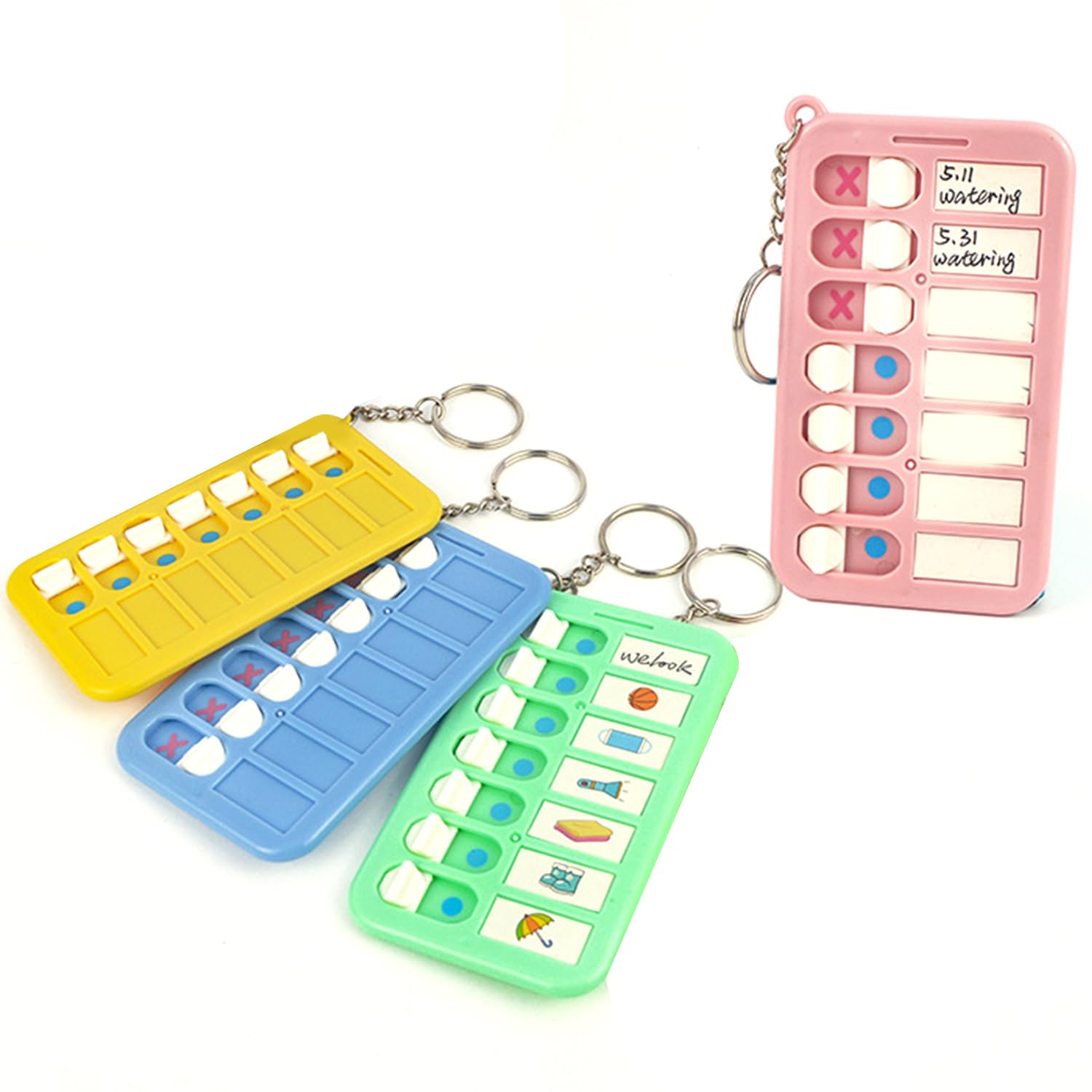WUBAYI Organizador de tareas diarias y tabla de rutina para niños, planificador de listas de tareas reutilizables, organización escolar y familiar, paquete de 4, multicolor