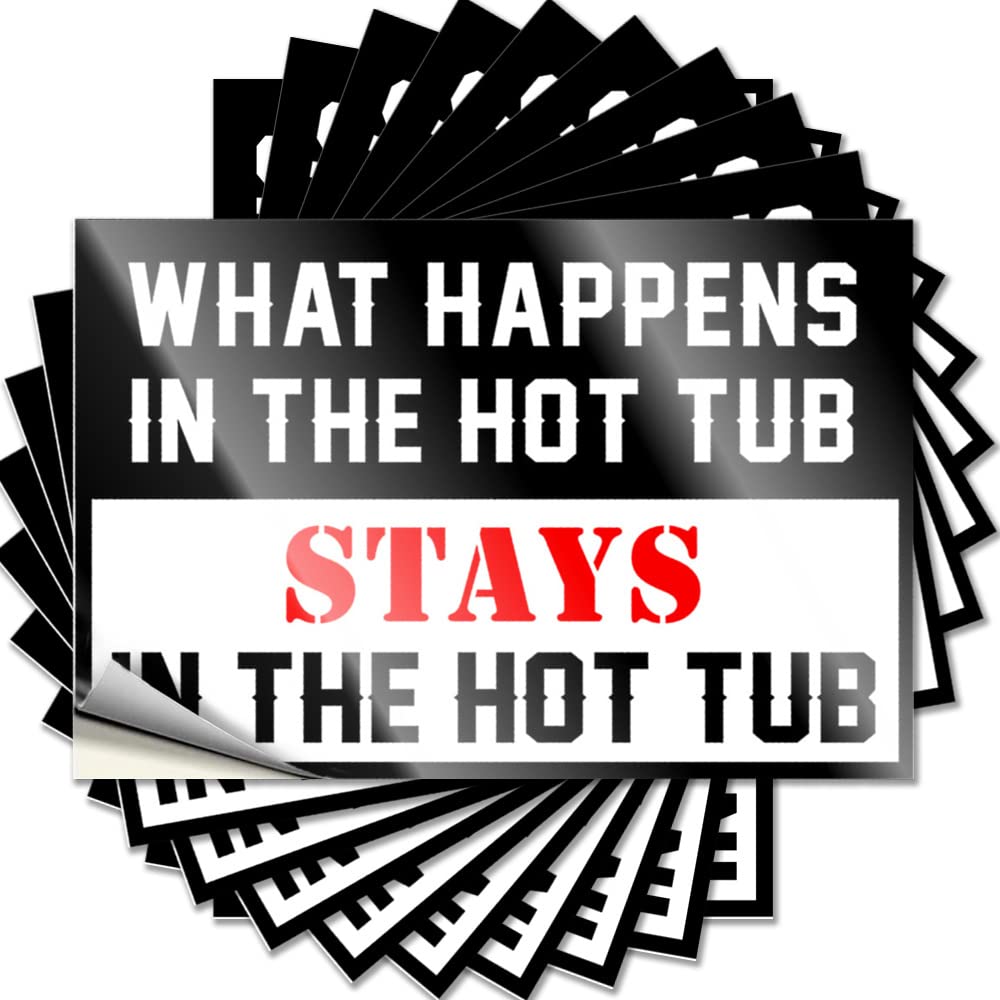 Sticker Beer Easy Apply | What Happens in The Hot Tub Stays in The Hot Tub Glitter Wall Peel and Stick(8X12CM)