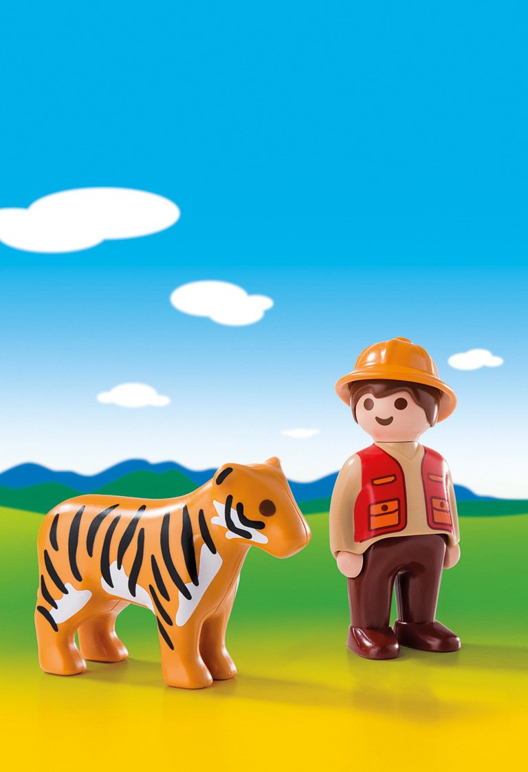 Playmobil 6976 1.2.3 Gamekeeper z tygrysem