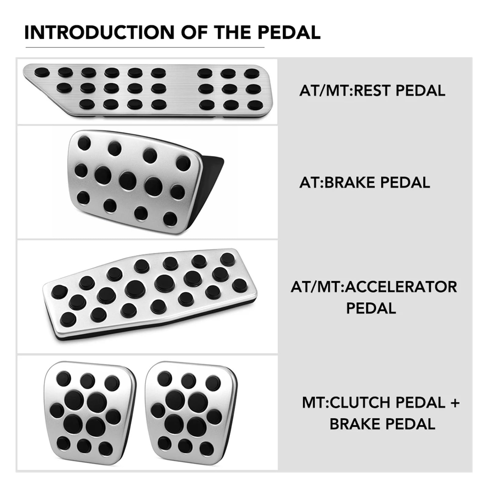 PEDALI FRENO FRIZIONE Per Buick Per Hideo Per Lacrosse Per Regal Per Encore Acceleratore Per Auto Pedale Del Freno A Gas Pedale Del Freno Per Auto Pedali Per Auto Pedale Per Auto (Misurare : Footrest
