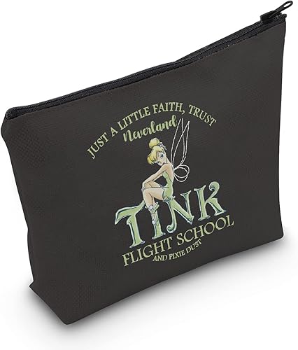 POFULL Fairy Pixie Gift Just A Little Faith Bolsa de cosméticos Neverland Fairy Inspirado Regalo, Bolsa de cosméticos Just A Little Faith