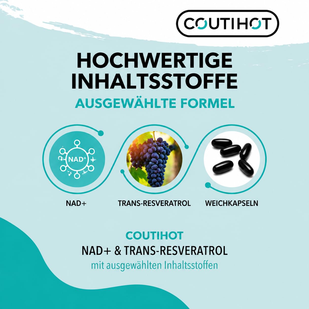 Liposomales NAD+ mit Trans-Resveratrol | Hochdosiert 800 mg pro Portion | 60 Softgels – Liposomale Technologie für effiziente Aufnahme & Premium Reinheit (60 stück (1er Pack))