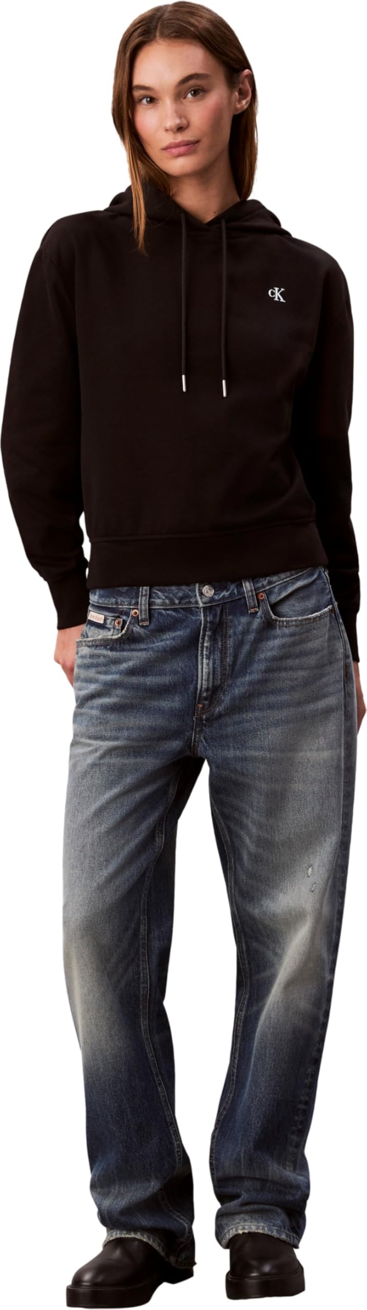 Calvin Klein Sweat à Capuche Femme Monogram Terry avec Logo