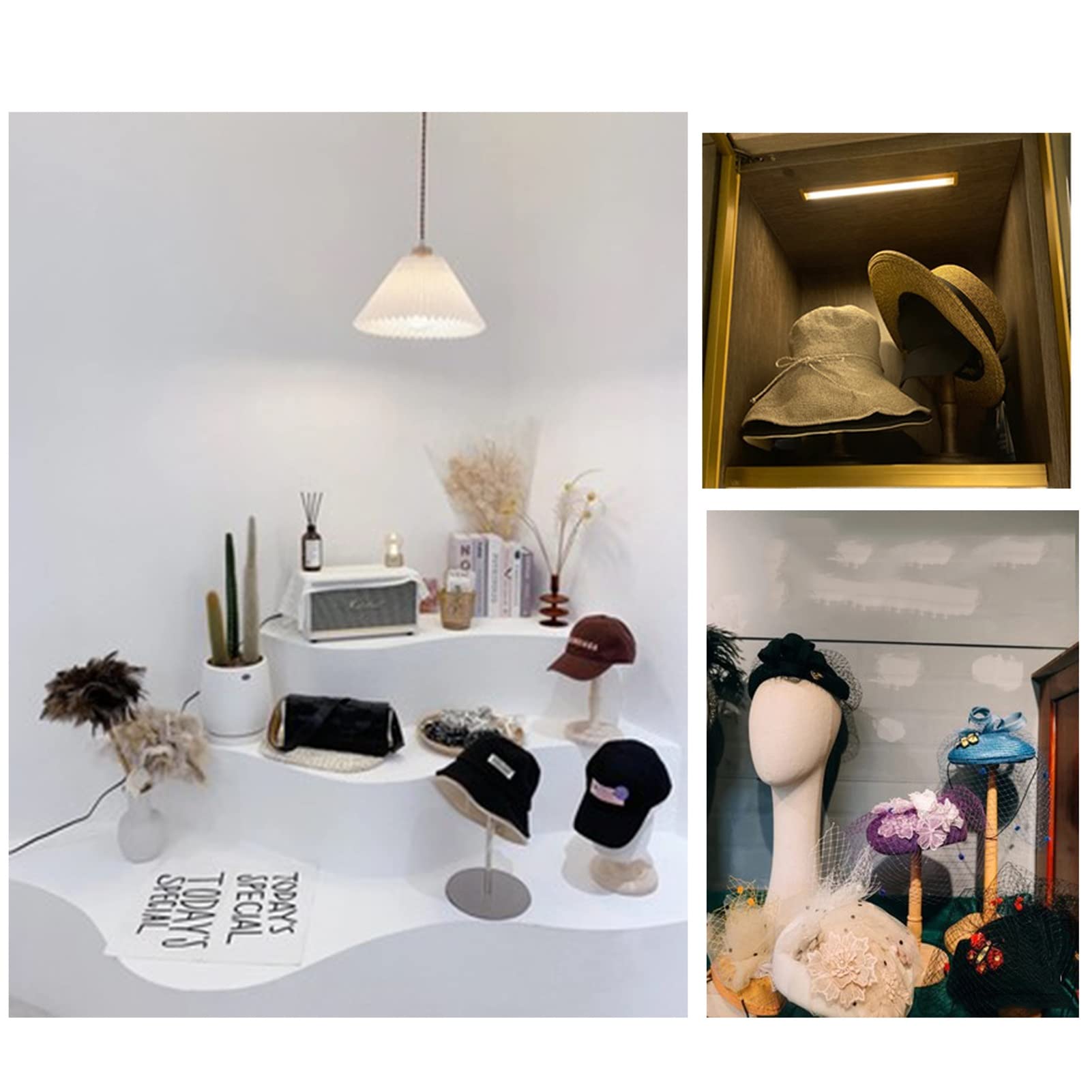 Supporto Per Cappelli In Legno DICOSMETIC - 16x24 Cm, Per Parrucche, Cappelli, Decorazione Vintage - Foto 9