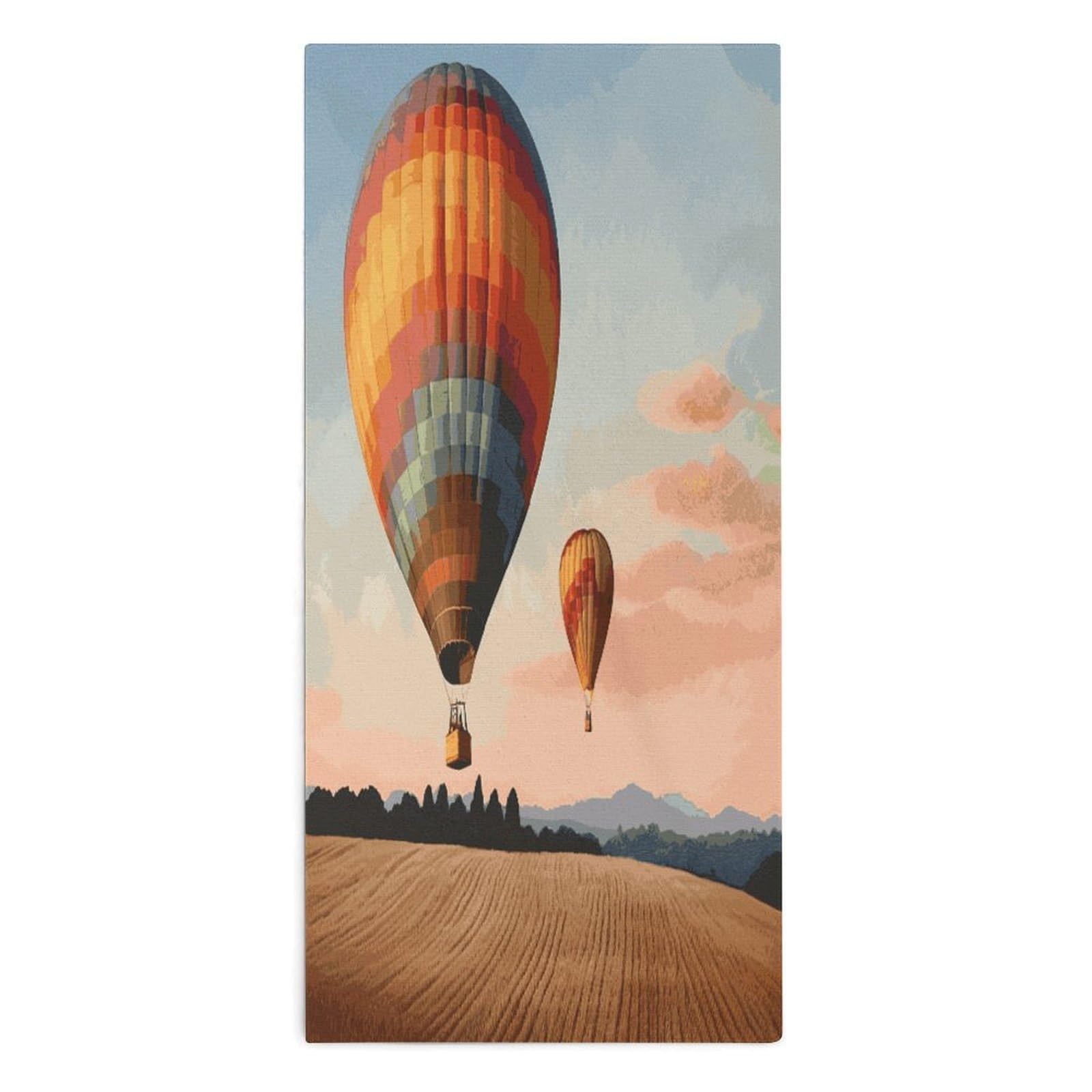 Btcowzrv Style Hot Air Balloon Bath Towel Beach Towels Shower Towel