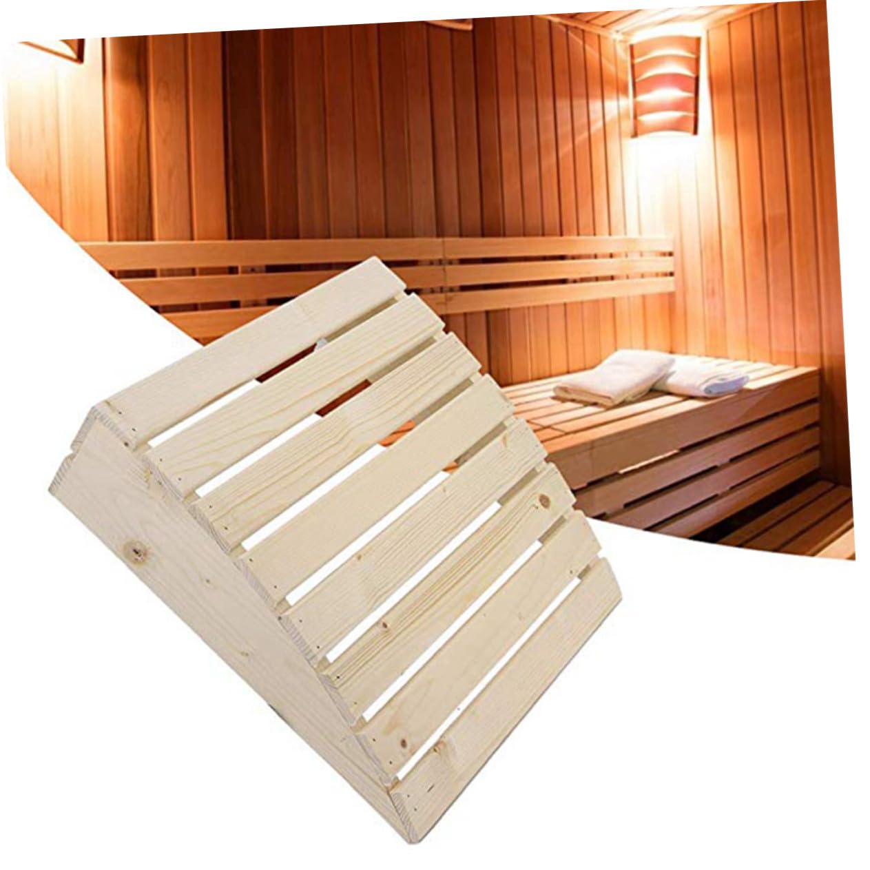 SUPVOX Coussin Bois Appui-tête pour Sauna Oreiller Support Tête Créatif Accessoires De Hammam