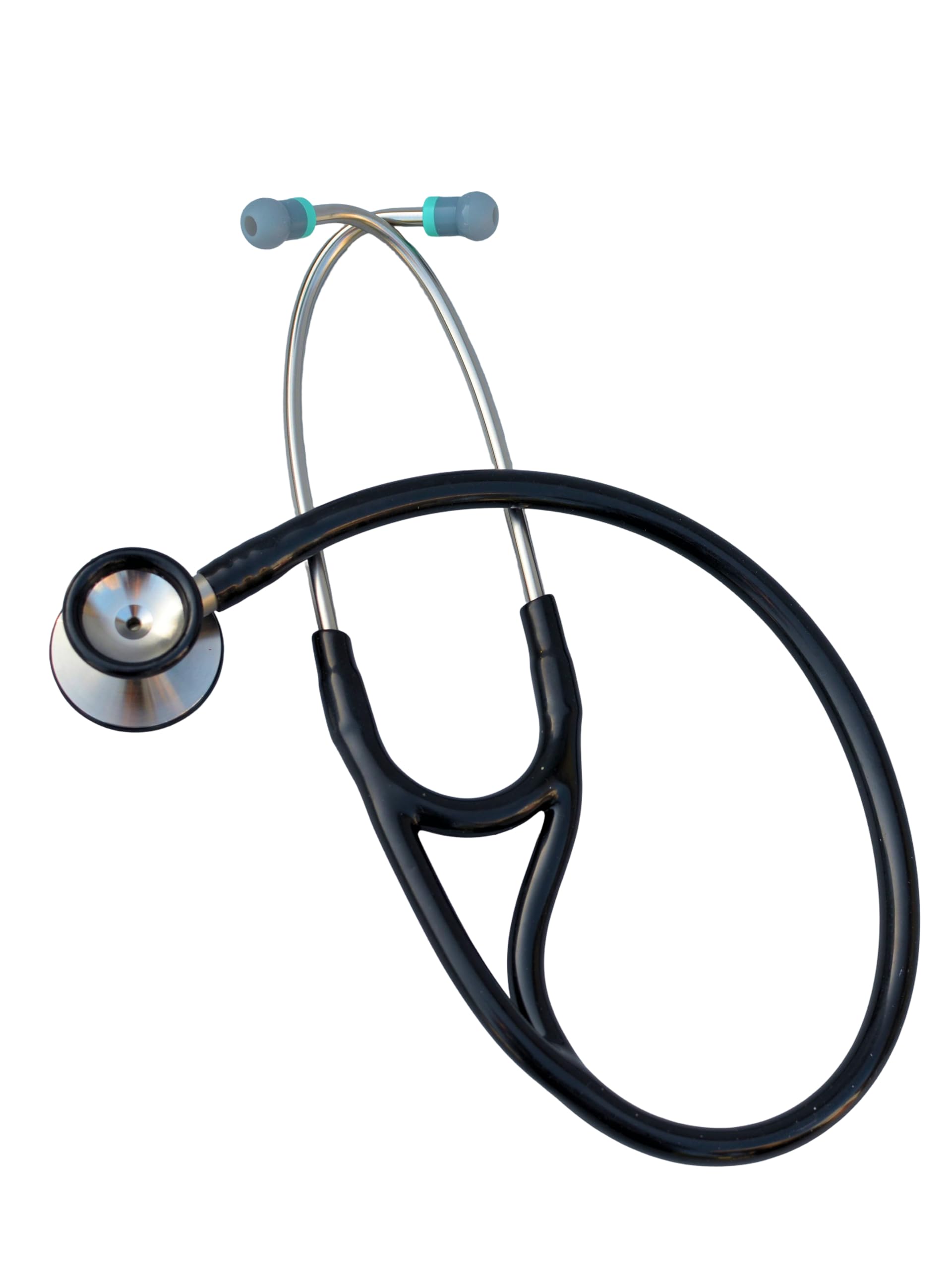 Bell Dual Head Cardiology Stethoscope, Professional Quality, Classic Tube, KS-770 Black