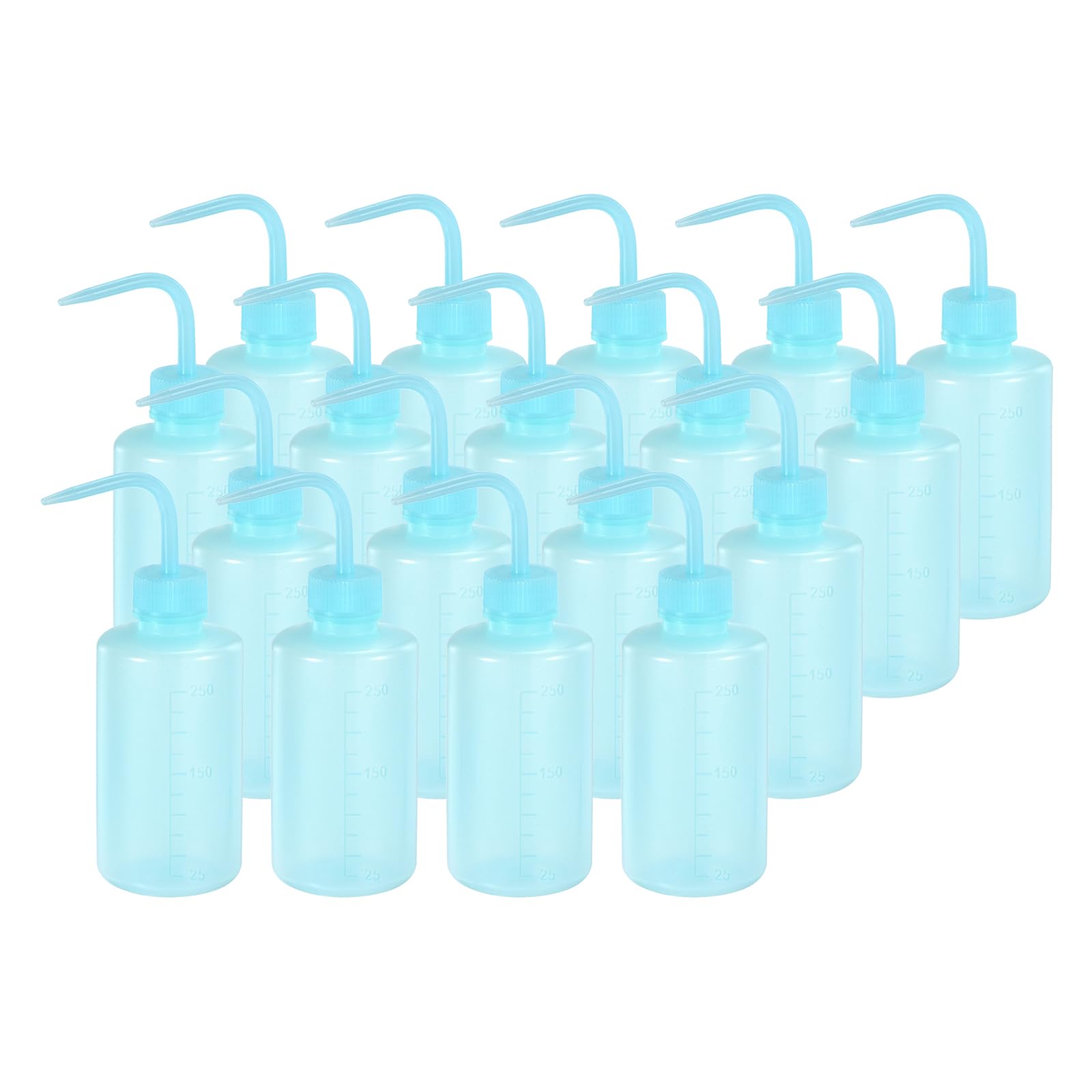 PATIKIL 18 botellas exprimibles de laboratorio de 8 onzas, botellas de plástico de seguridad de 250 ml, botella de tatuaje para limpieza, herramientas de agua, experimentos de riego de plantas,
