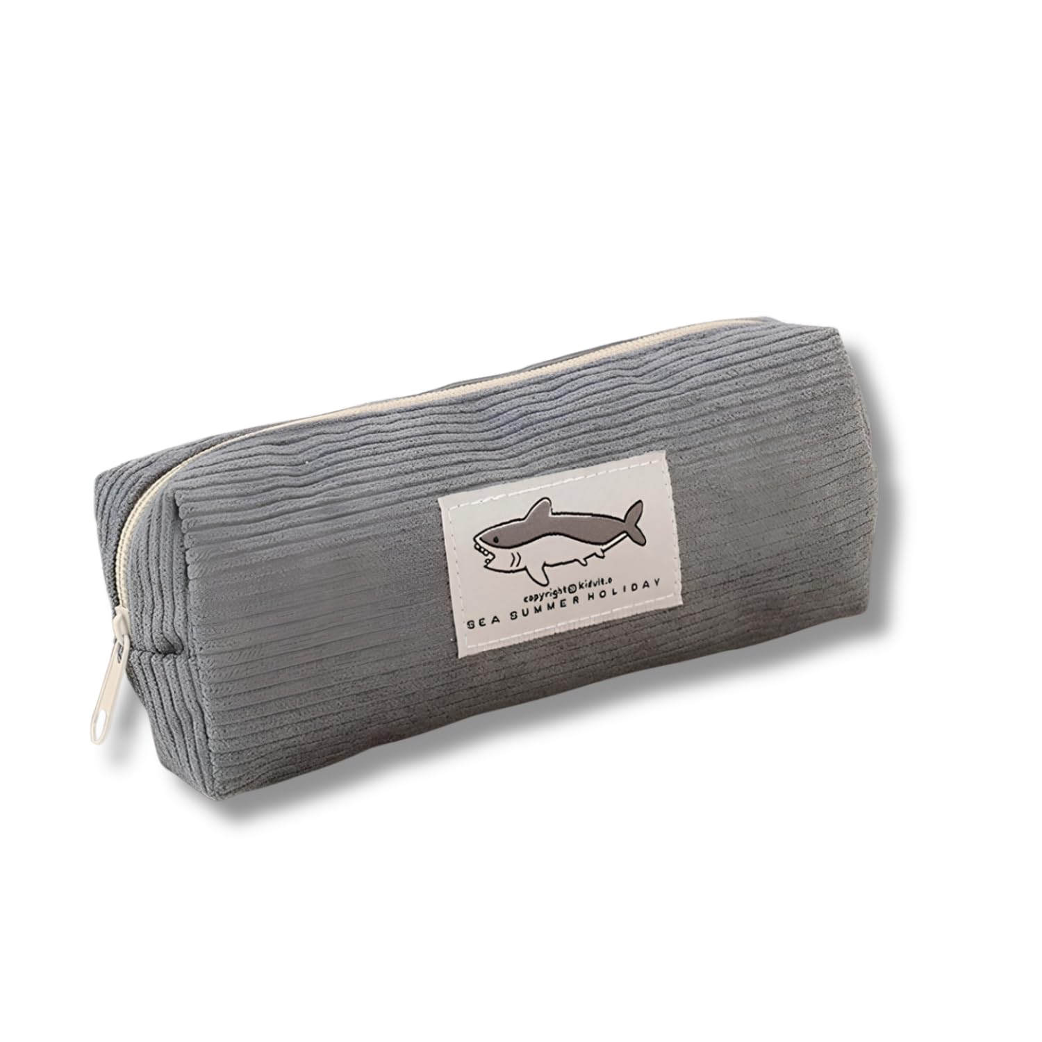 Flavizo Cute Shark Pencil Pouch, Dark Grey with Smooth Zipper | Aesthetic Pen Case & Makeup Organizer for School Supplies & Daily Essentials