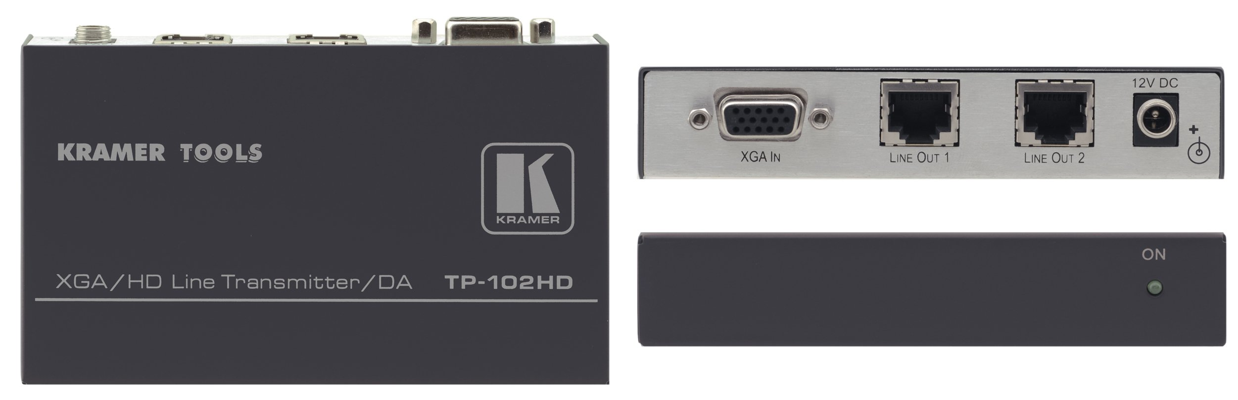 Kramer Electronics TP-102HD AV transmitter Black,White audio/video extender - A/V extender (120 x 71.5 x 27.6 mm, 300 g)