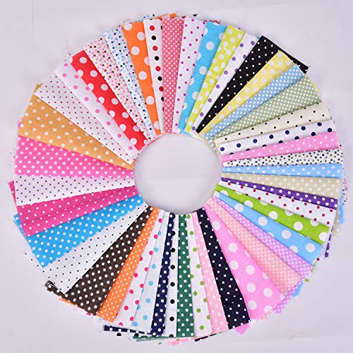 100 Pieces Cotton Fabric Colorful Fabric Bundles Sewing Square Fabric Scraps Embellishment Printing