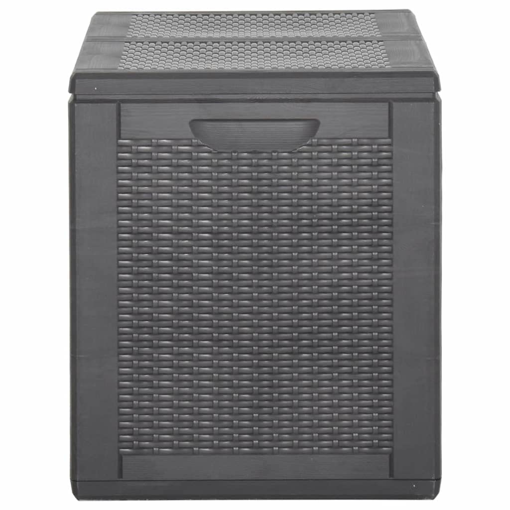 Mobili da esterno, scatole di immagazzinaggio all'aperto Scatola di immagazzinaggio del giardino 180L nero PP Rattan