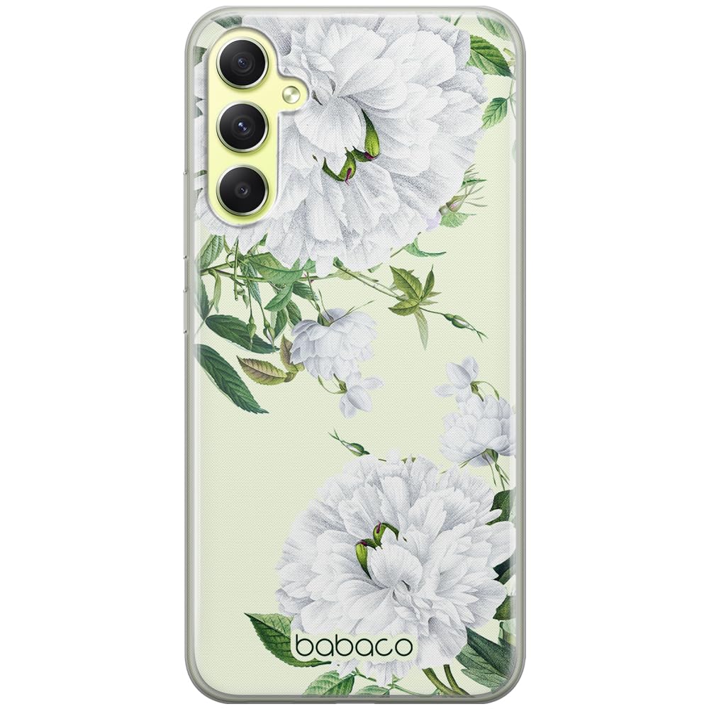 Babaco ERT GROUP mobile phone case for Samsung A34 5G original and officially Licensed pattern Flowers 047 optimally adapted to the shape of the mobile phone, case made of TPU