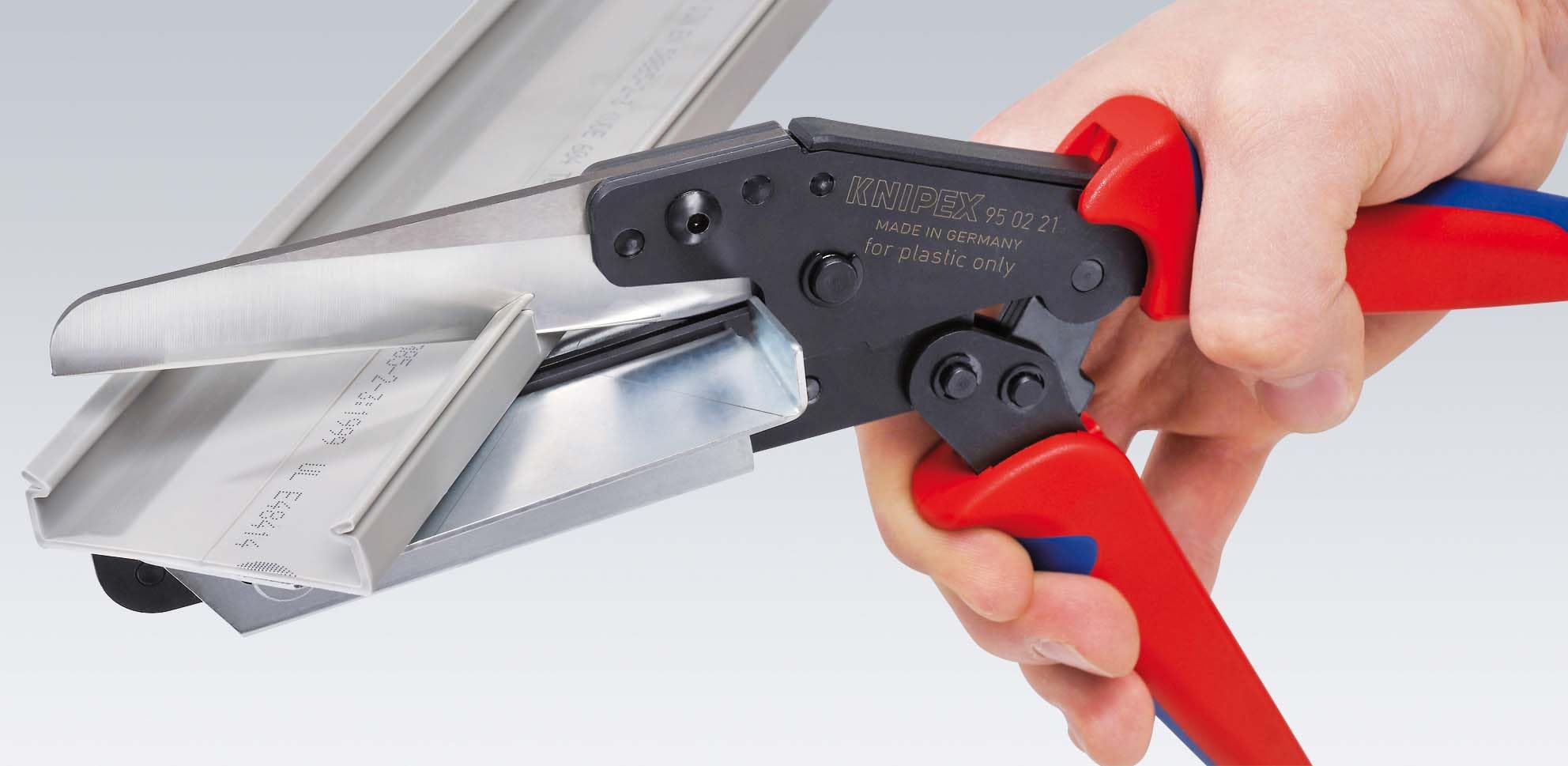 Knipex Pince pour plastique et goulottes PVC avec poignées multimatières 275 mm, 95 02 21