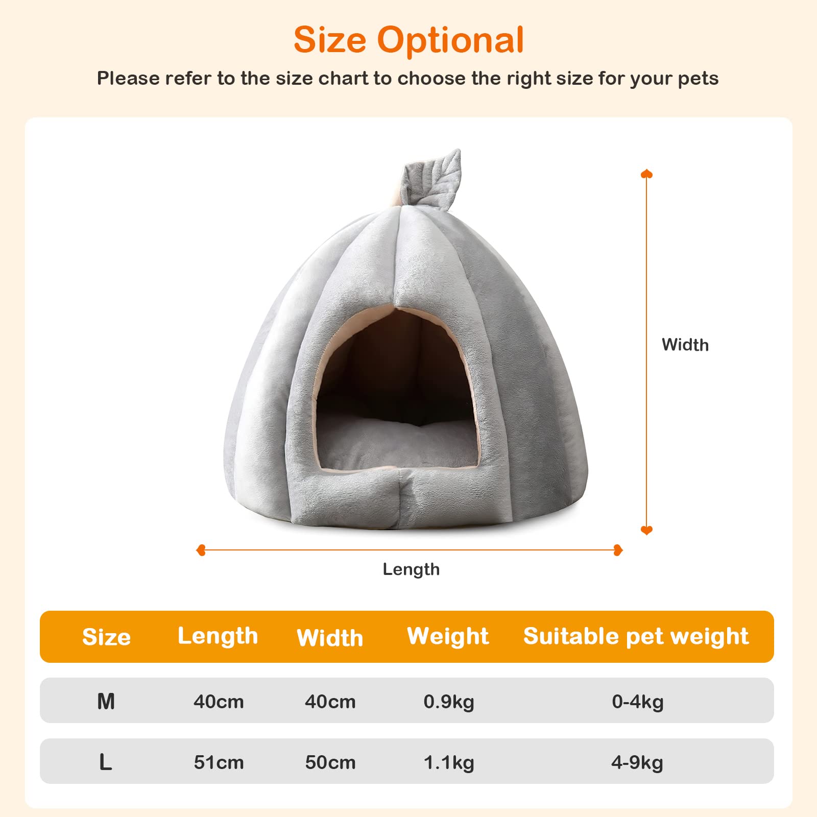 Cozy Pet Nest - Niche pour chat - Tente igloo pour chats, chiens, chatons et petits animaux de compagnie - Lit en peluche douce avec coussin amovible et lavable
