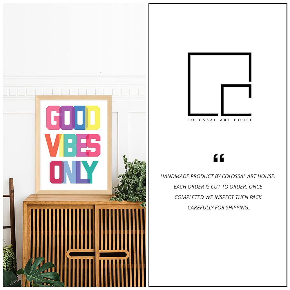 COLOSSAL ART HOUSE Good Vibes Only Poster with frame Motivational Quotes Frames Framed Posters with Frame Quotes Wall Frames for Office, Student and Study Room - (Large, 13 x 17 Inch) 4